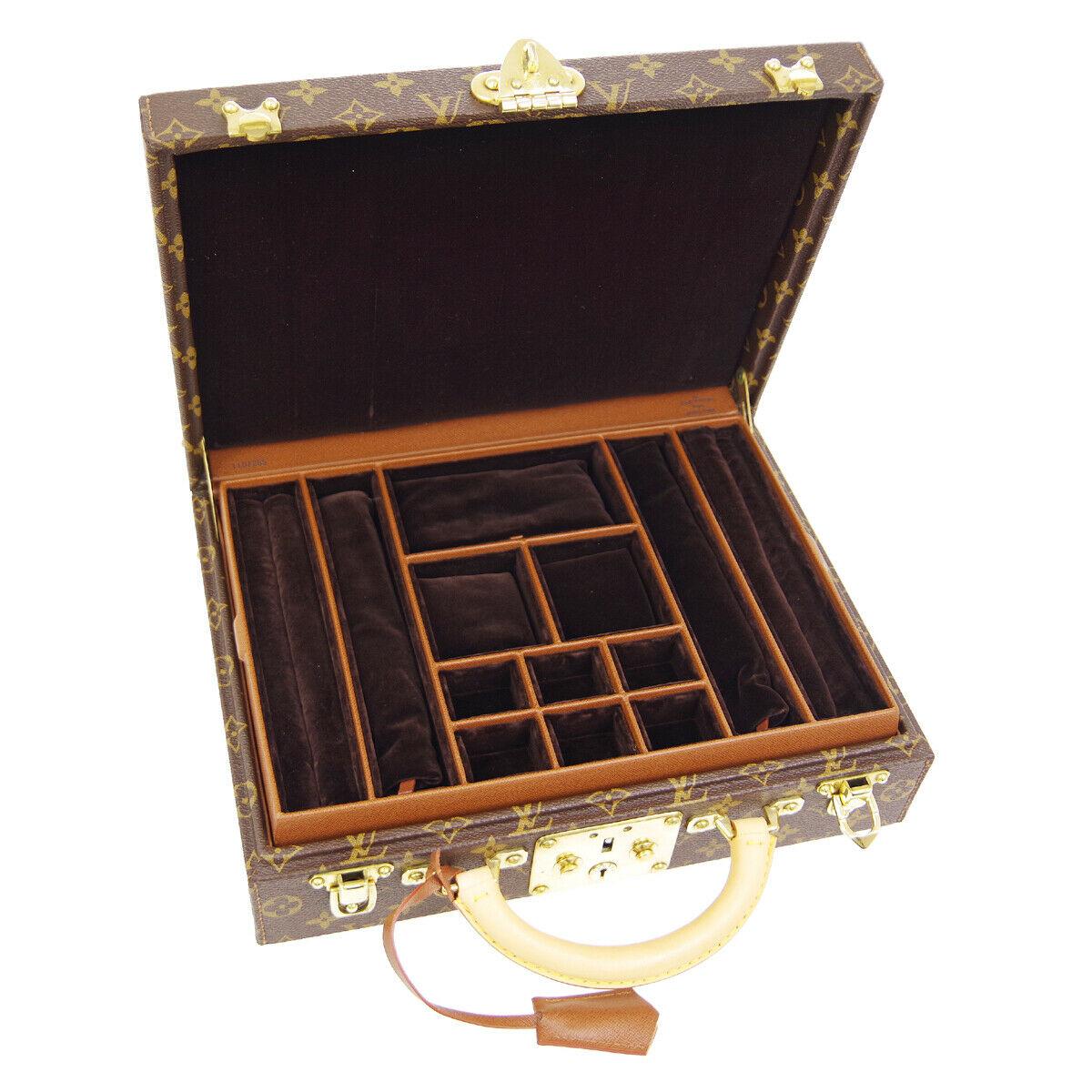 Louis Vuitton Monogram Men's Women's Jewelry Watch Vanity Travel Trunk Case 1