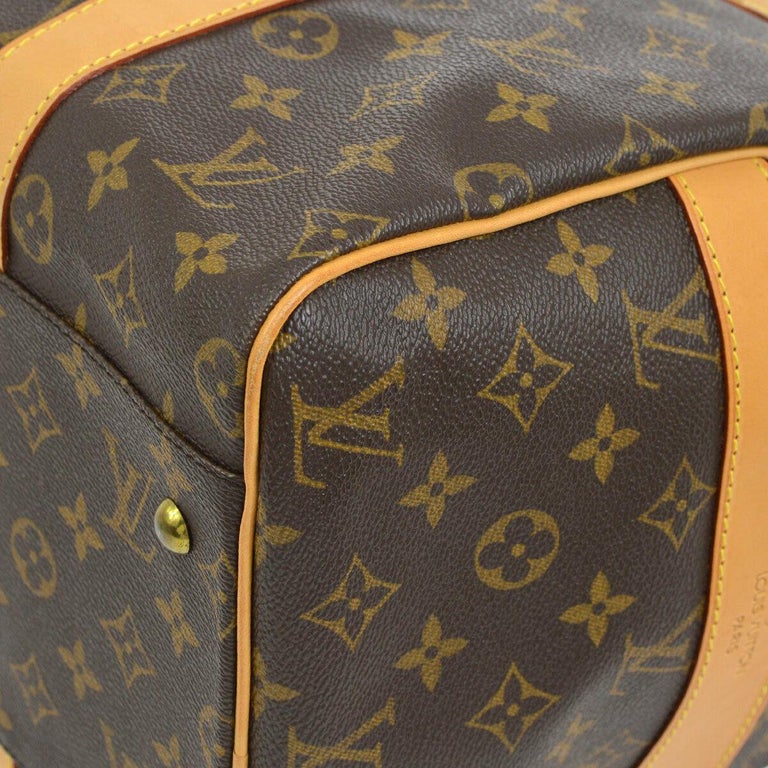 Louis Vuitton Monogram Men&#39;s Women&#39;s Small Travel Duffle Carryall Top Handle Bag For Sale at 1stdibs