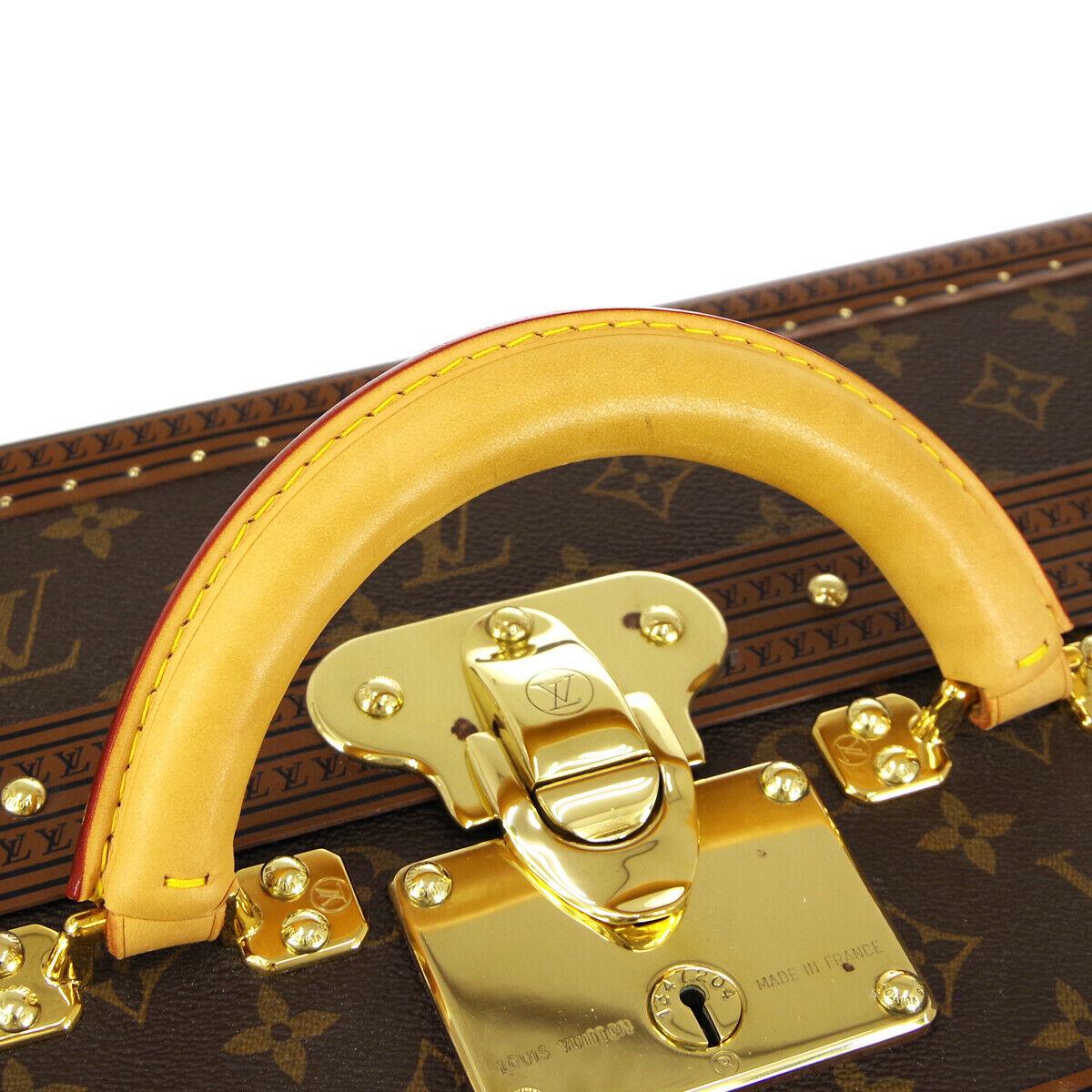 Brown Louis Vuitton Monogram Men's Women's Travel Carryon Trunk Shoes Storage Case For Sale
