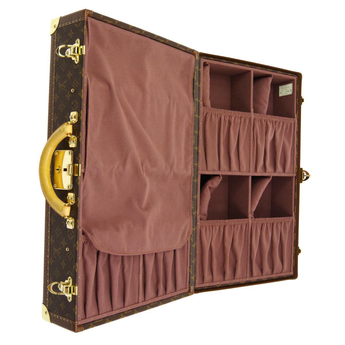 Louis Vuitton Monogram Men's Women's Travel Carryon Trunk Shoes Storage Case In Excellent Condition For Sale In Chicago, IL