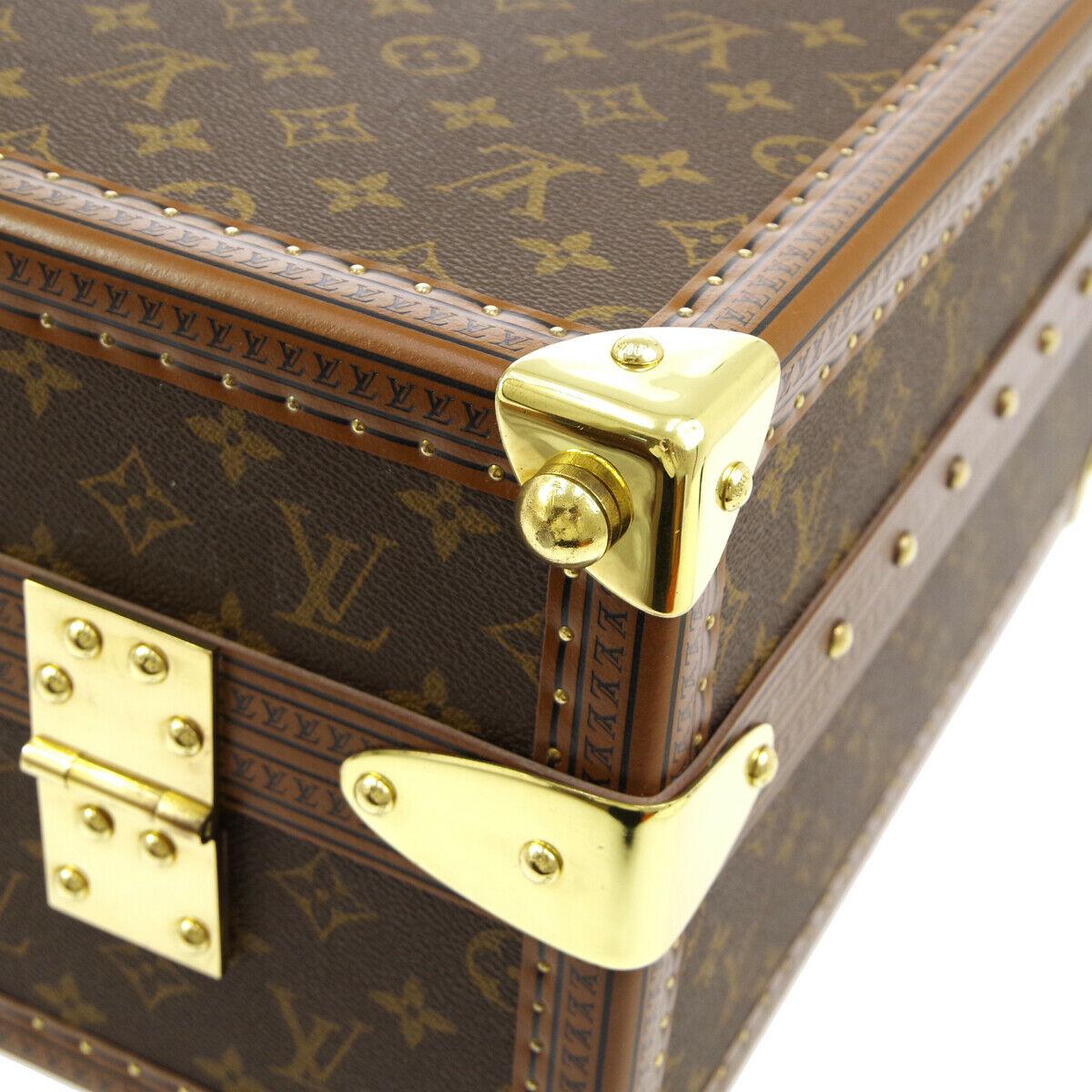 Louis Vuitton Monogram Men's Women's Travel Carryon Trunk Shoes Storage Case For Sale 3