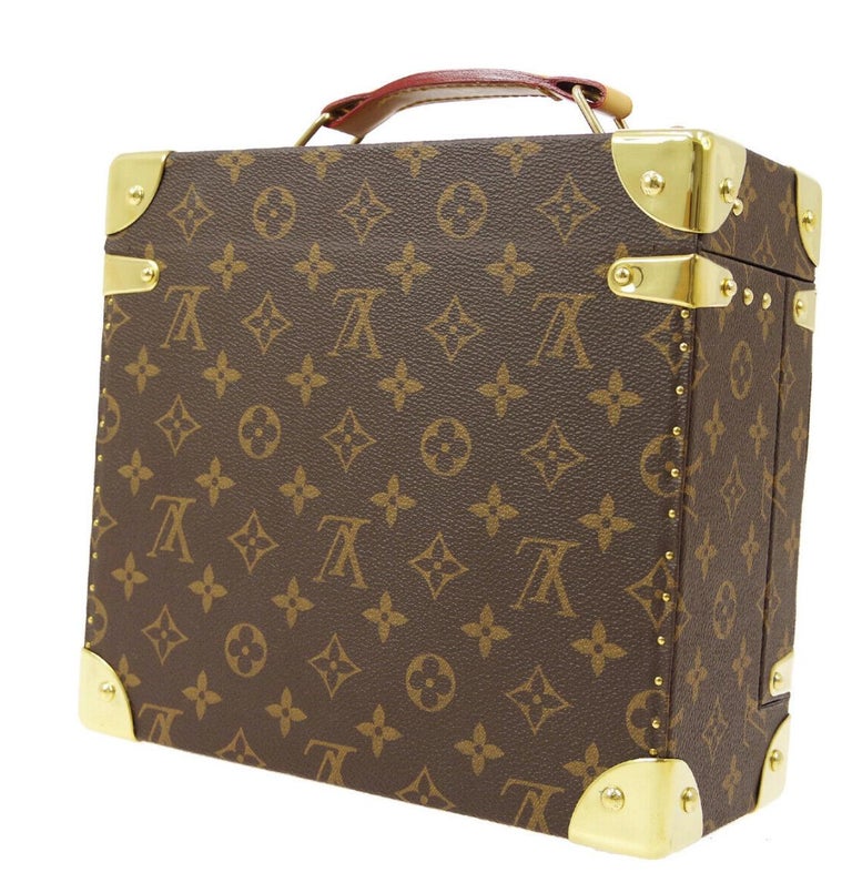 Louis Vuitton Monogram Men's Women's Vanity Perfume Cologne Travel Trunk Case For Sale at