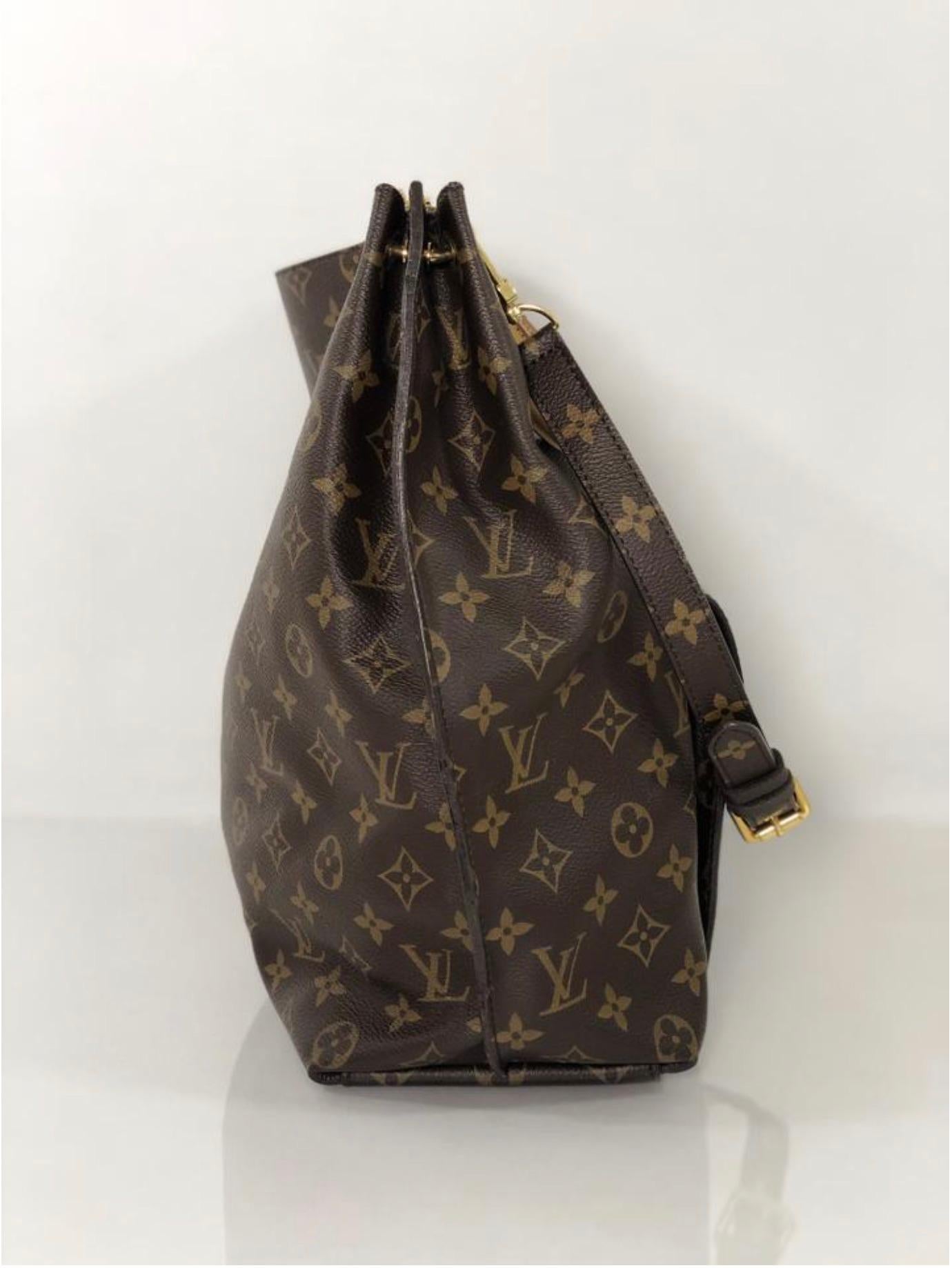 Black  Louis Vuitton Monogram Metis Hobo Two Way Shoulder Handbag For Sale