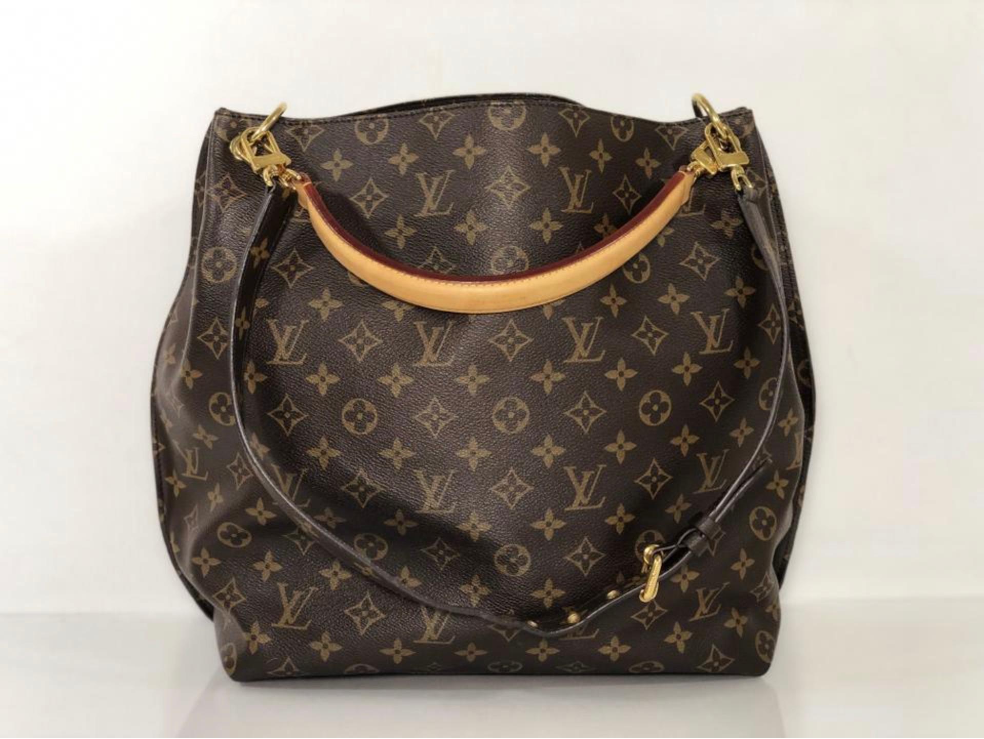  Louis Vuitton Monogram Metis Hobo Two Way Shoulder Handbag In Good Condition For Sale In Saint Charles, IL