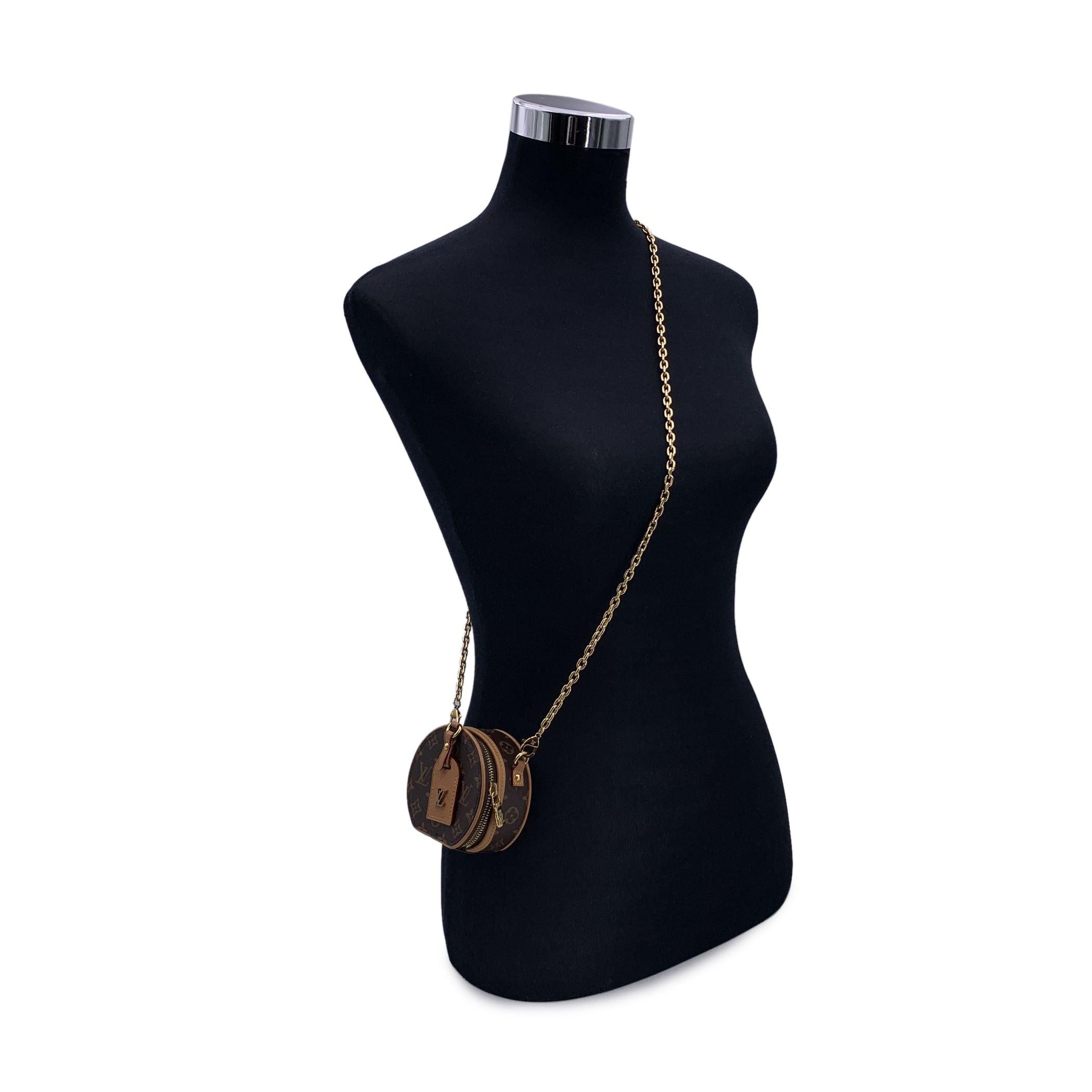 Black Louis Vuitton Monogram Micro Boîte Chapeau Necklace Crossbody Bag