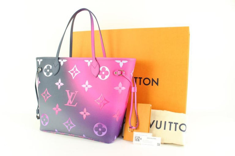 Louis Vuitton Neverfull MM Midnight Fuchsia in Coated Canvas with