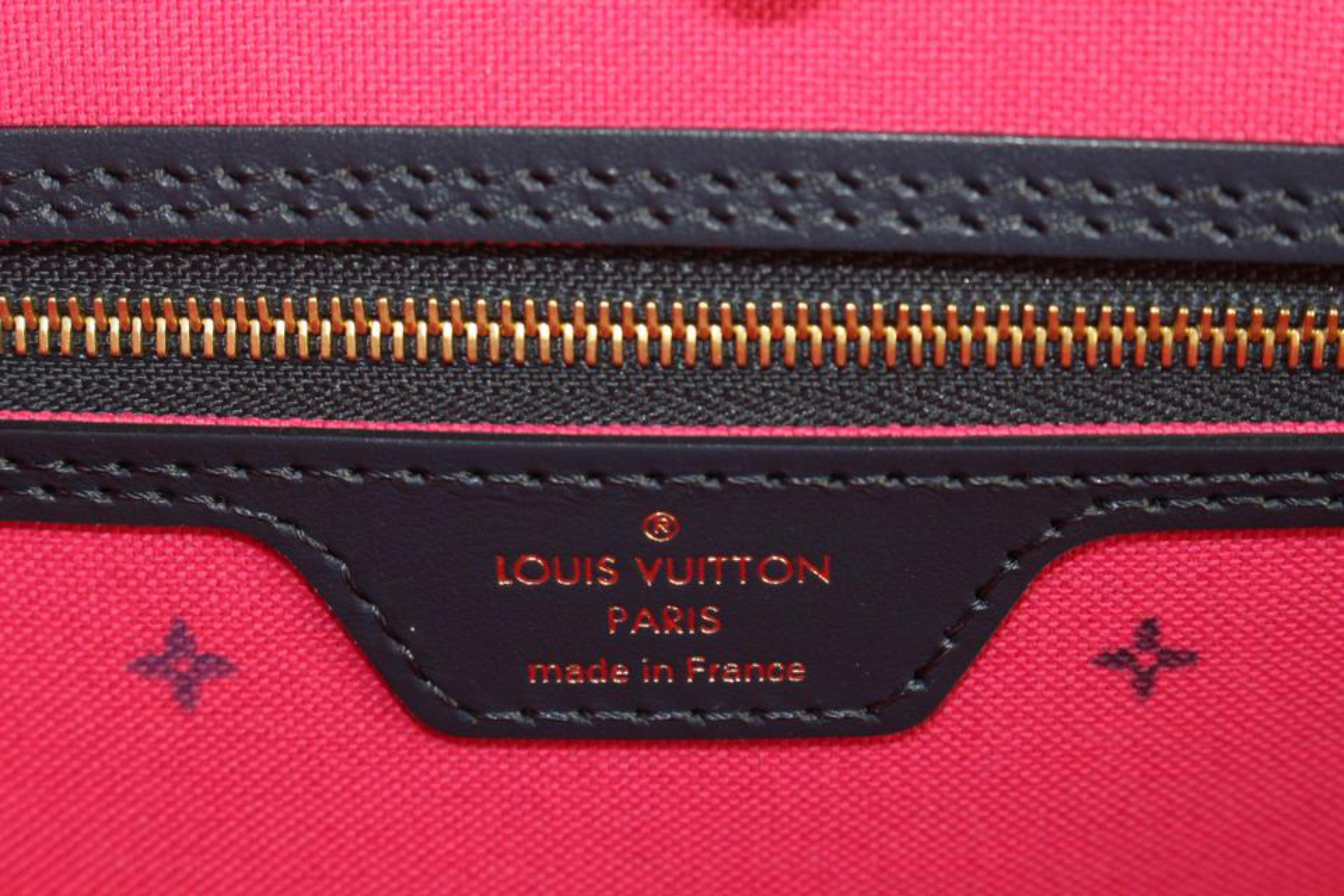 Louis Vuitton Monogram Midnight Fuchsia Neverfull MM Tote Bag 43lk511s 1