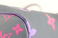 Louis Vuitton Monogram Midnight Fuchsia Neverfull MM Tote Bag 46lz511s