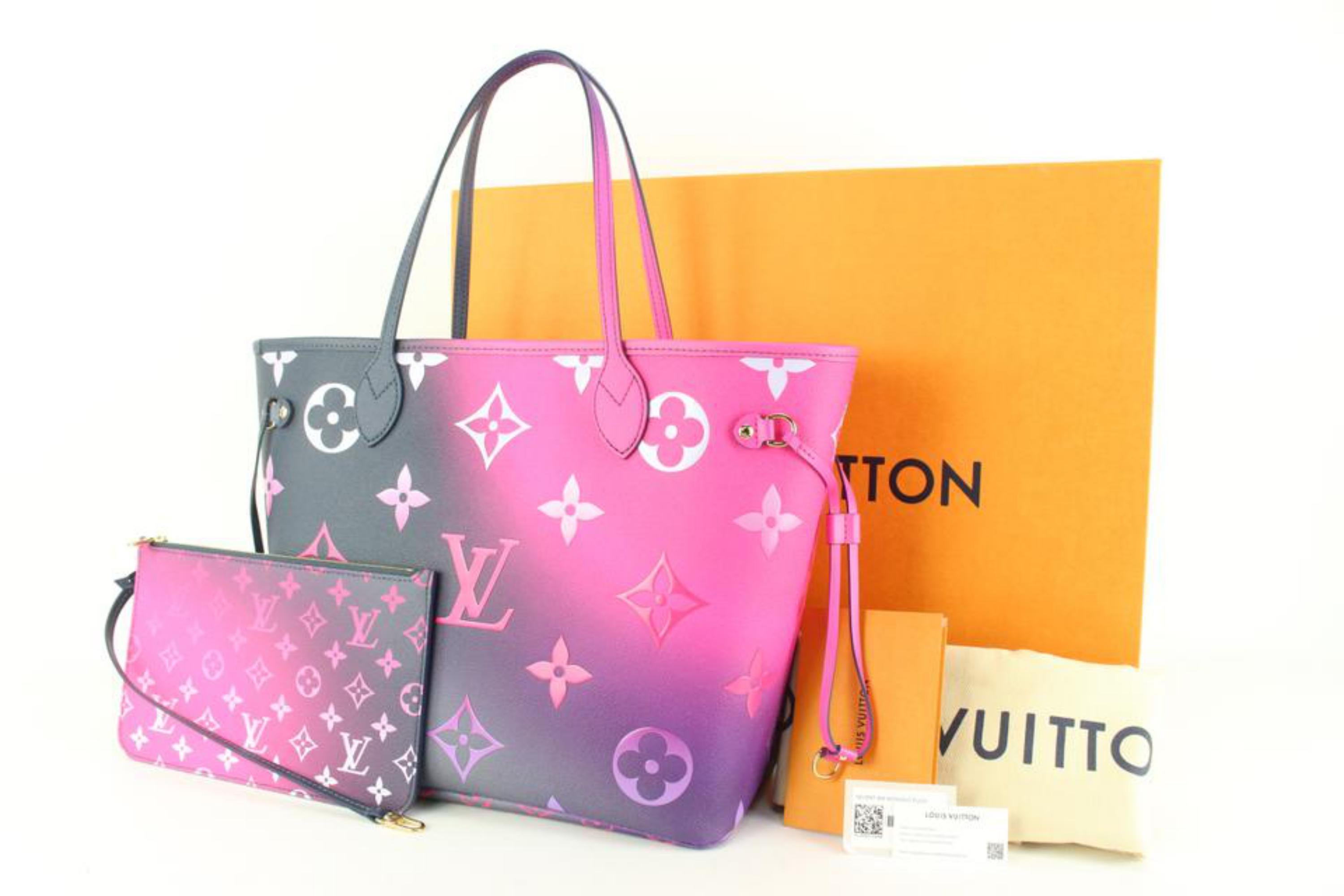 Louis Vuitton Monogram Midnight Fuchsia Neverfull MM Tote Bag with Pouch 62lv511 4