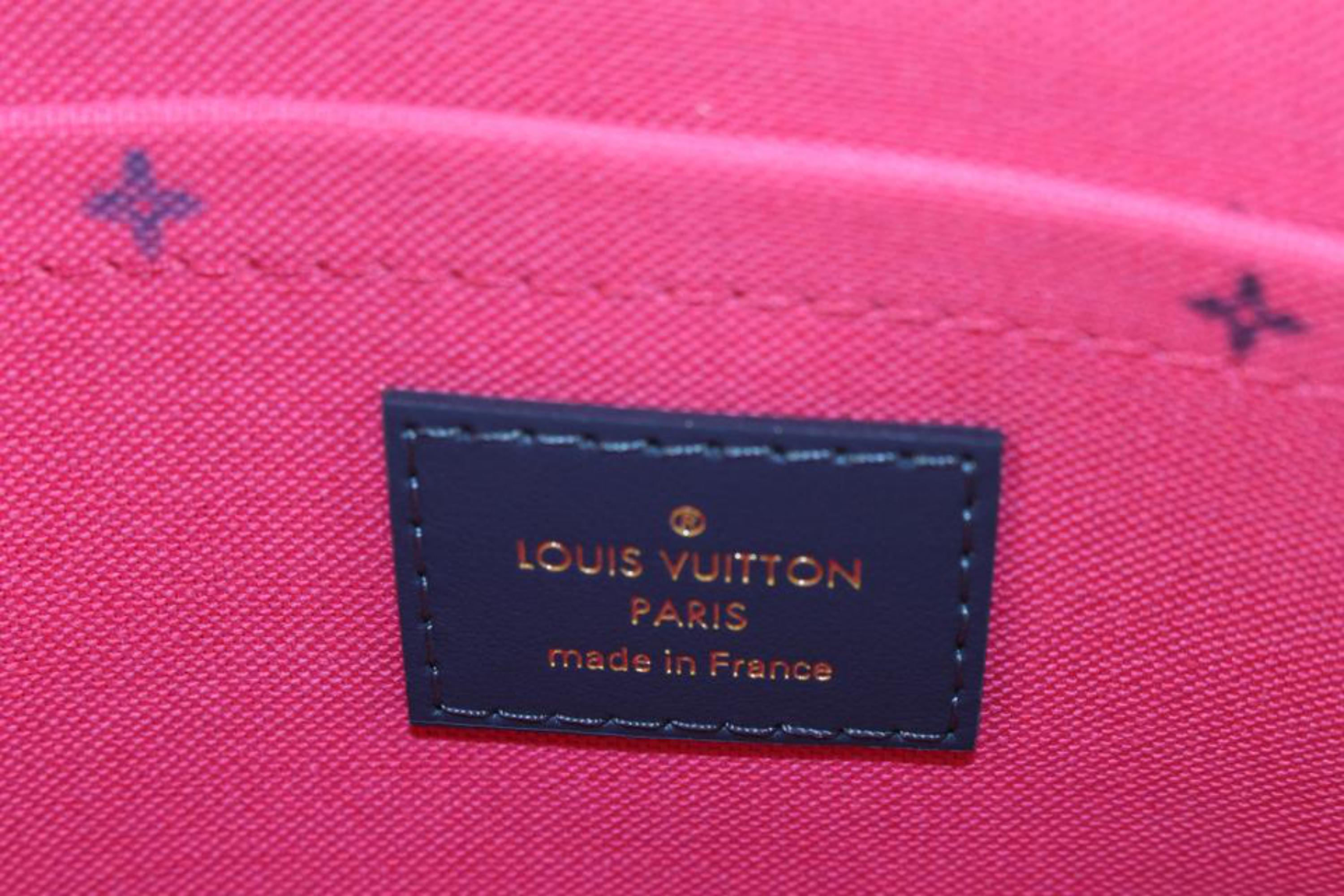 Louis Vuitton Monogram Midnight Fuchsia Neverfull Pochette MM Wristlet 42lk511s 5