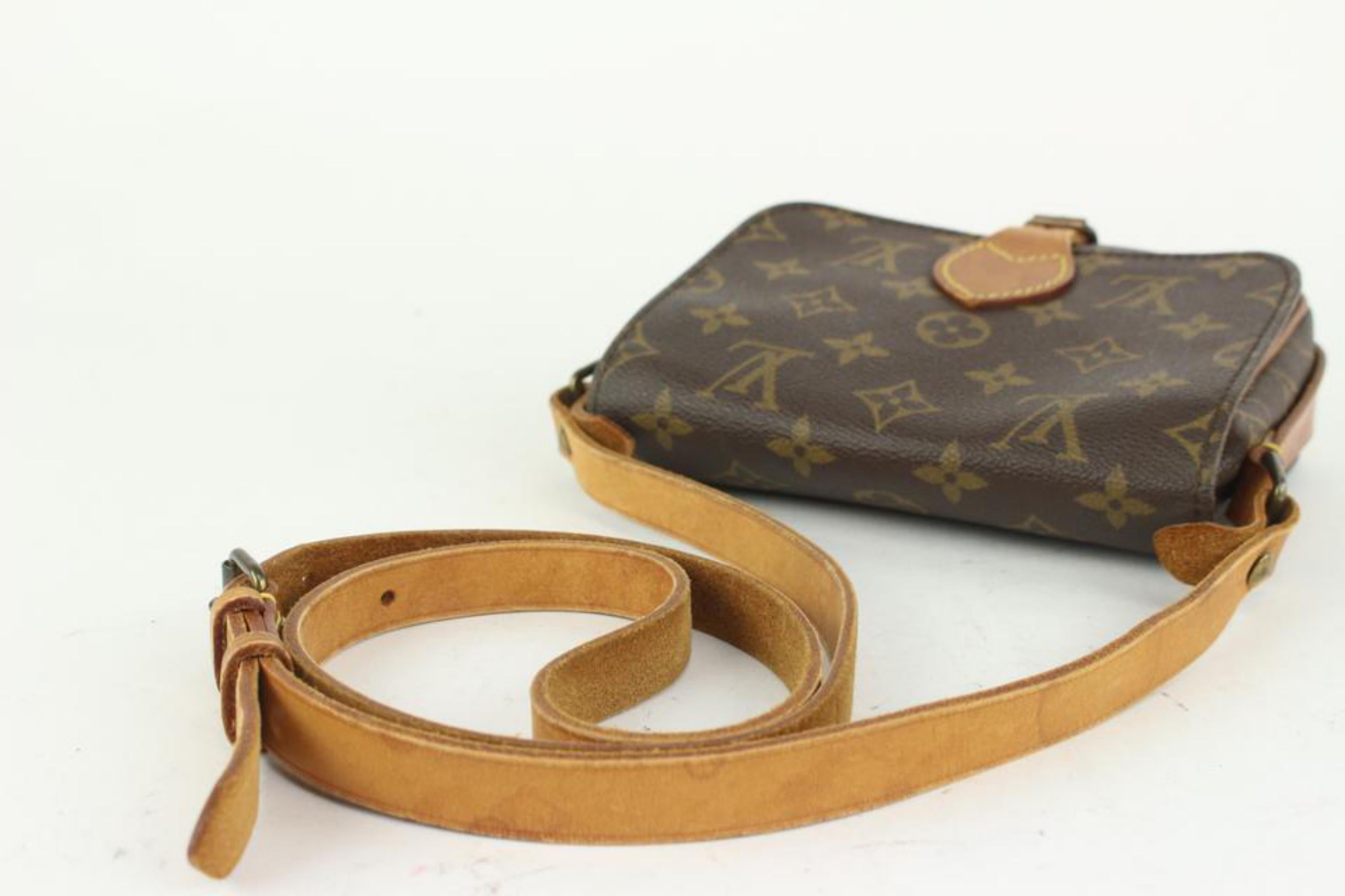 Louis Vuitton Monogram Mini Cartouchiere PM Crossbody Bag 1013lv8 In Fair Condition For Sale In Dix hills, NY