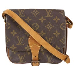 Used Louis Vuitton Monogram Mini Cartouchiere PM Crossbody Bag 1013lv8