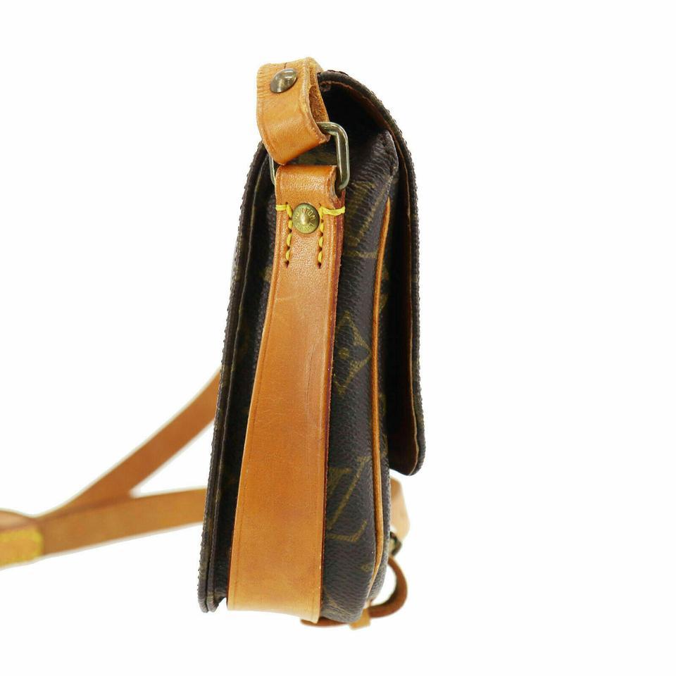Gray Louis Vuitton Monogram Mini Cartouchiere PM Crossbody Flap Bag 863527 For Sale