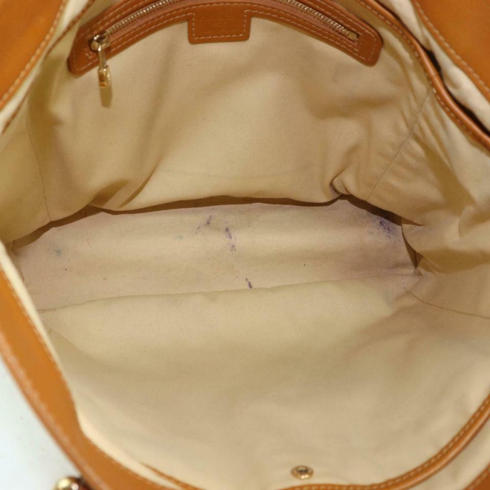 Louis Vuitton Monogram Mini Lin Beige Lucille GM Tote 859019 In Good Condition In Dix hills, NY