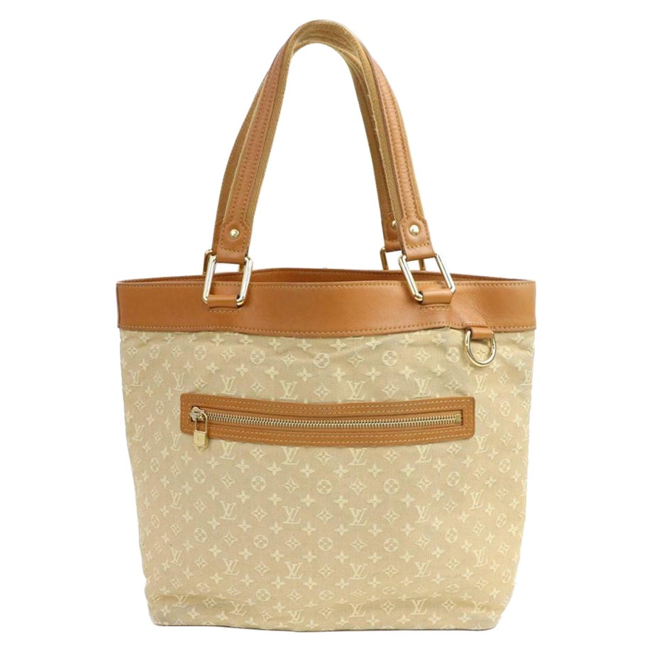 Louis Vuitton Monogram Mini Lin Beige Lucille GM Tote 859019