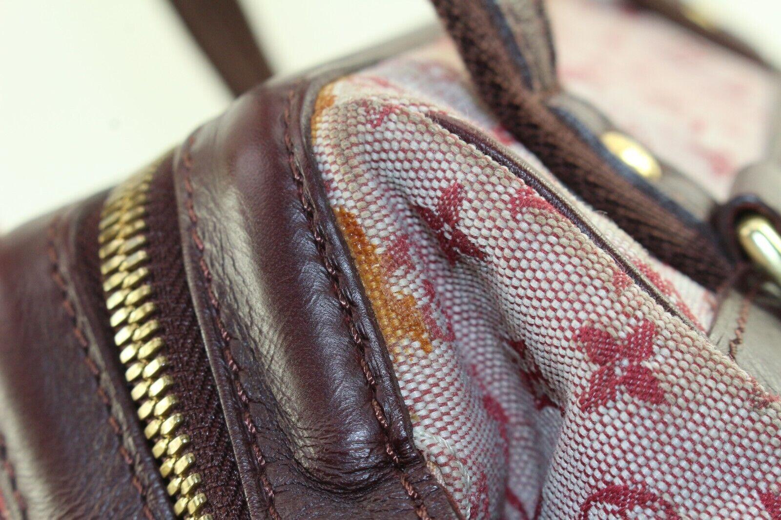 LOUIS VUITTON Monogram Mini Lin Josephine Boston Bag Bordeaux x Pink 9LV1222K For Sale 3