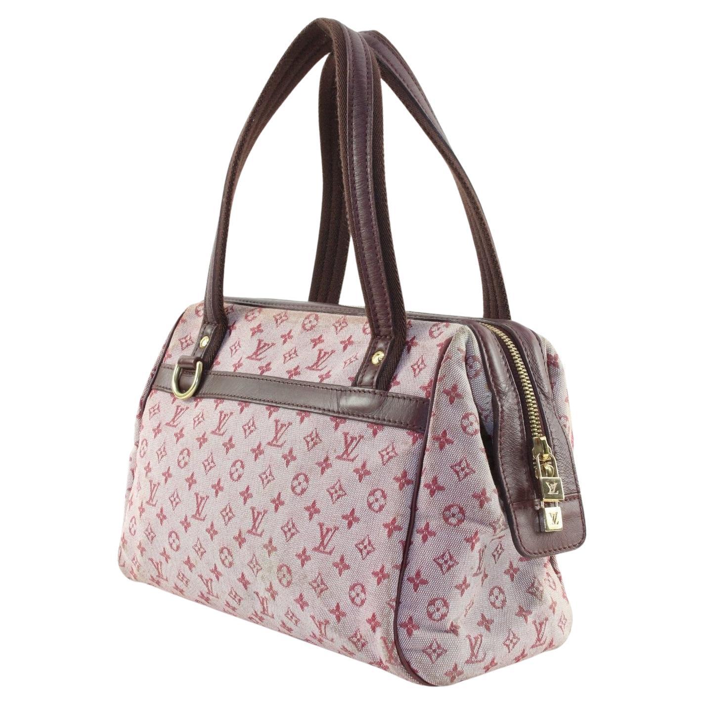 LOUIS VUITTON Mini sac Boston Josephine Bordeaux x rose 9LV1222K en vente