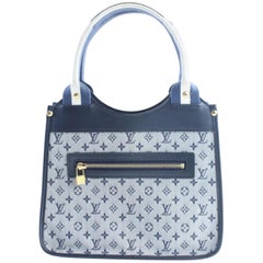 Louis Vuitton Monogram Mini Lin Sac Kathleen 6lr0515 Navy Coated Canvas Satchel