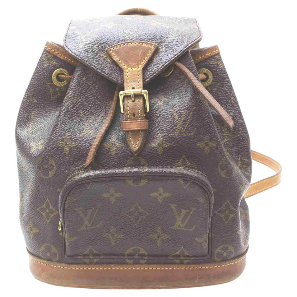 Louis Vuitton Vintage  Monogram Mini Montsouris Backpack  Brown  Canvas  and Leather Backpack  Luxury High Quality  Avvenice