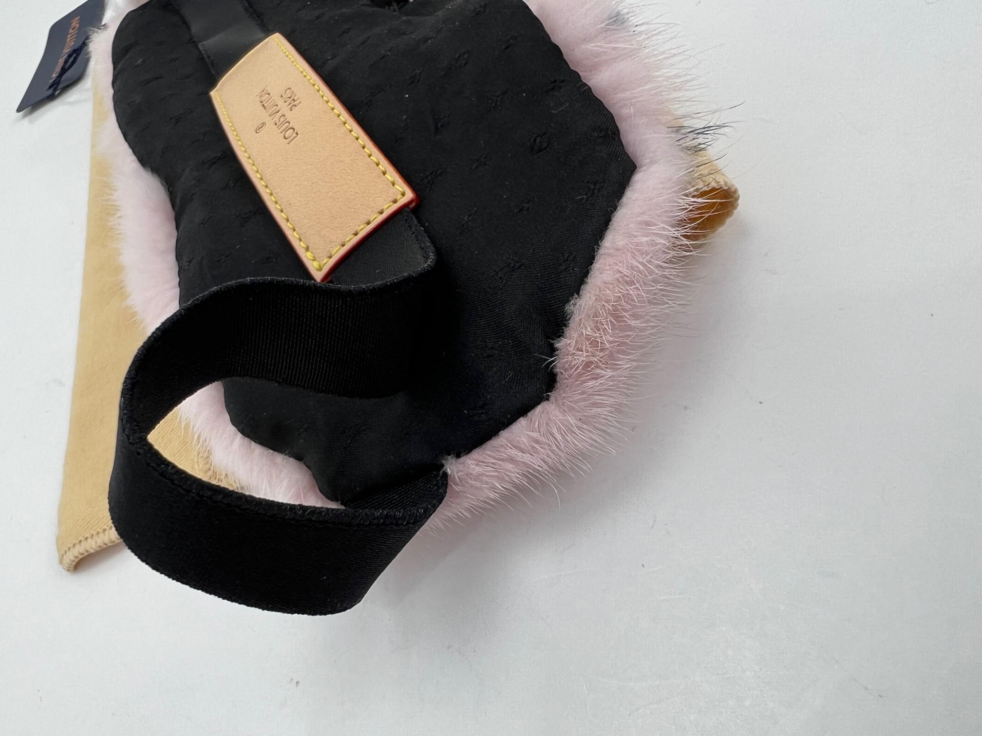 Louis Vuitton Monogram Mink Fur Sleep Mask Light Pink 9