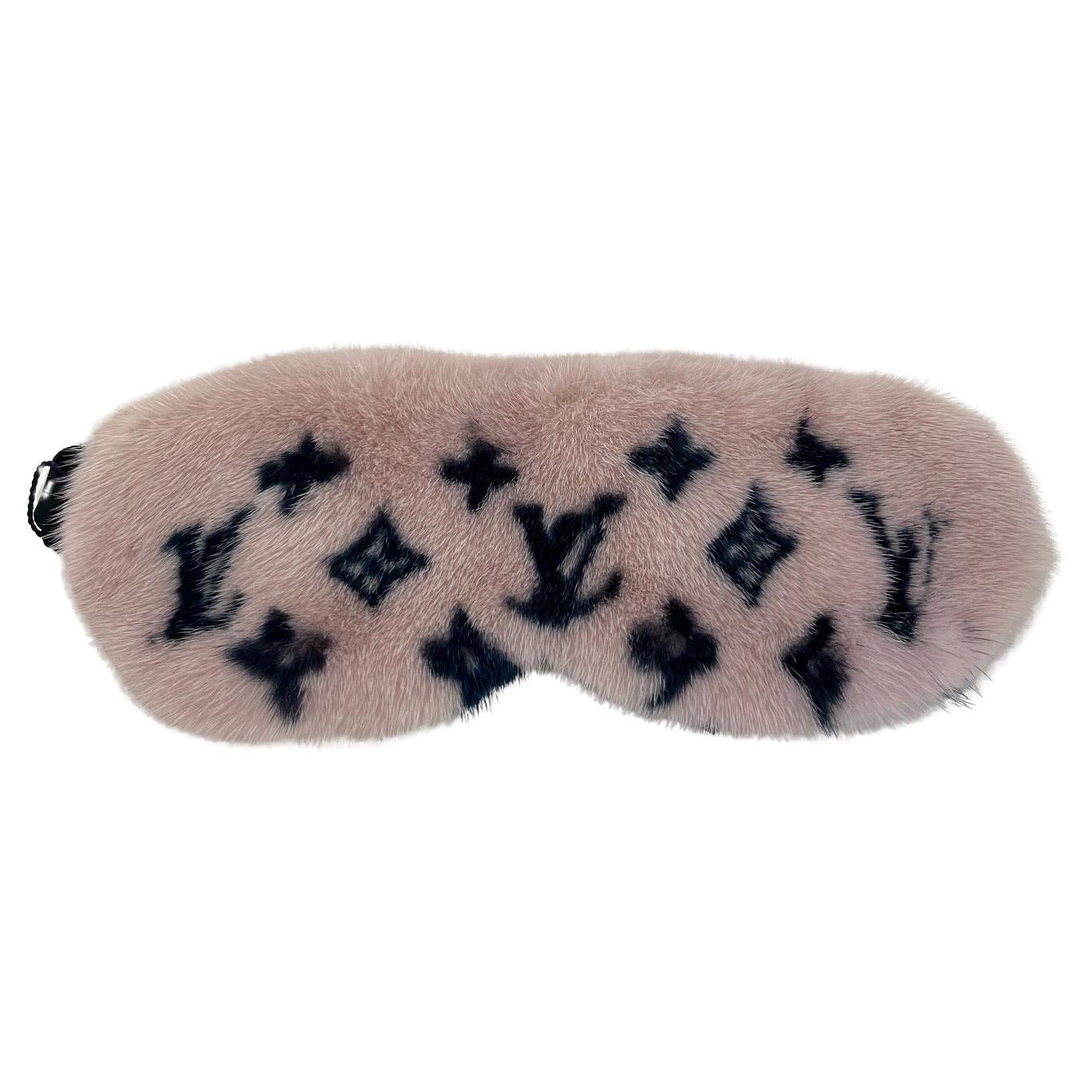 Louis Vuitton Monogram Mink Fur Sleep Mask Light Pink