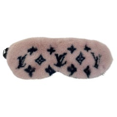 LV mirrored quality mink fur slippers