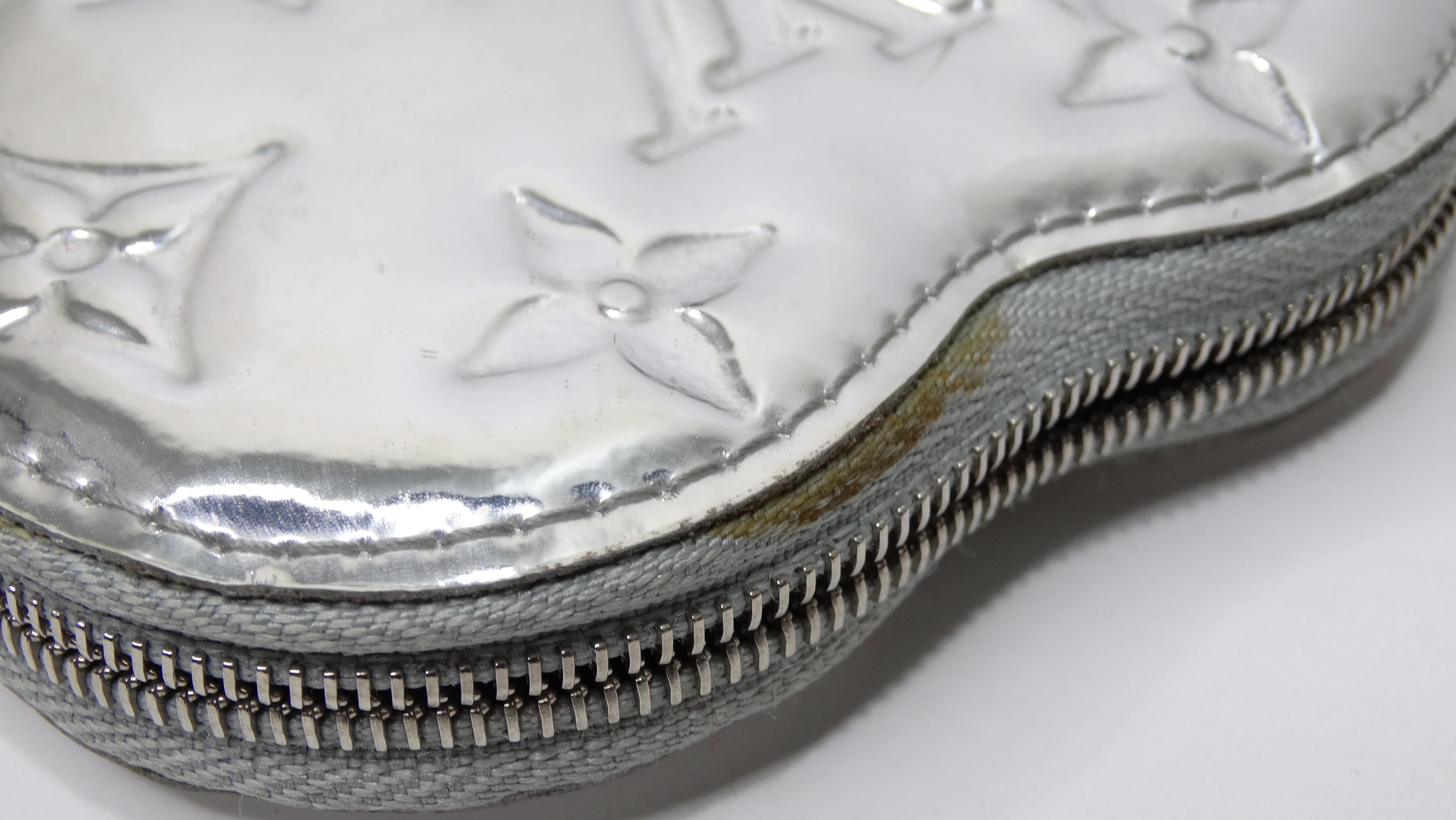Monogrammierte Miroir Herz Münze Geldbörse Silber von Louis Vuitton für Damen oder Herren