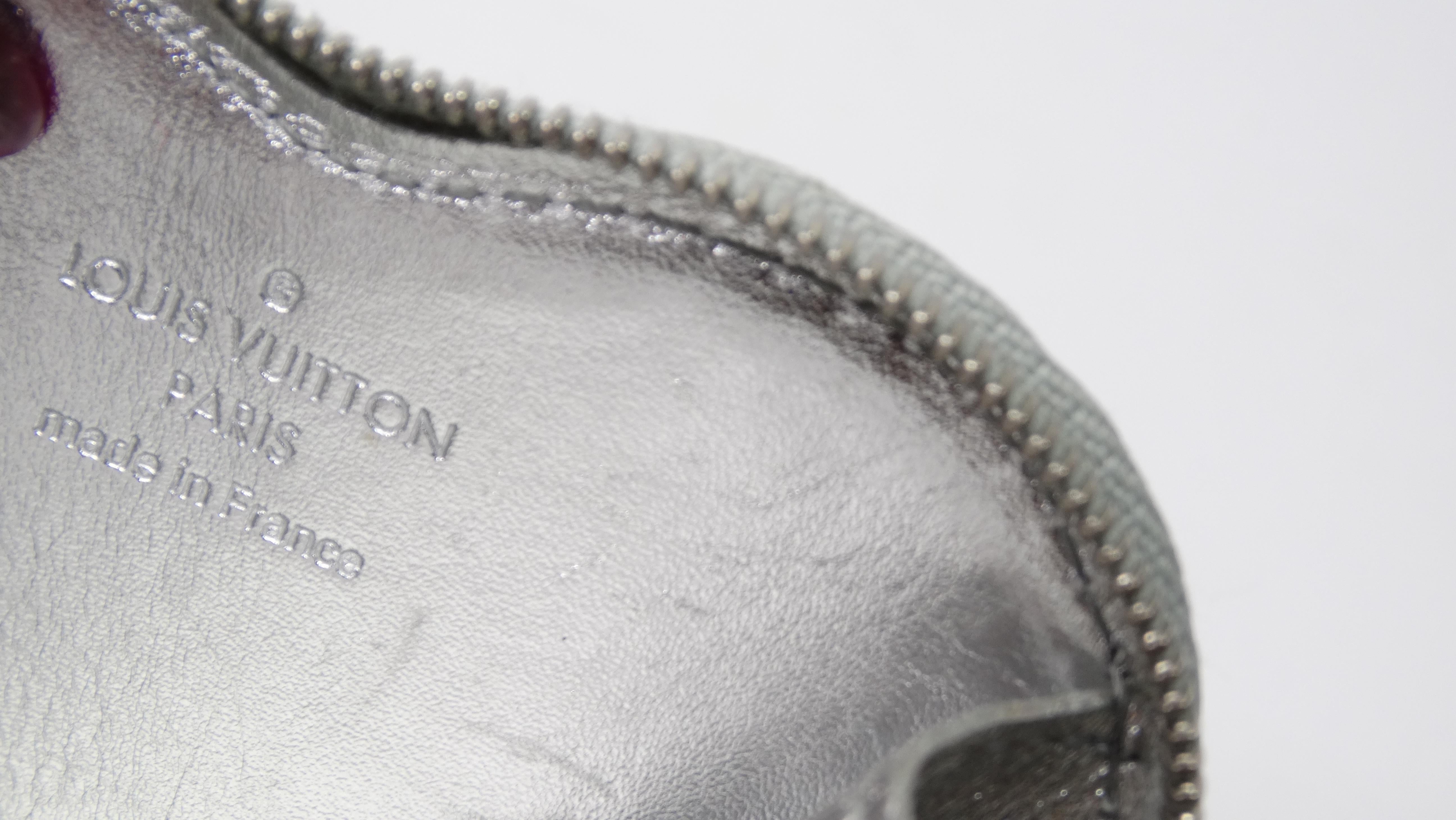 Monogrammierte Miroir Herz Münze Geldbörse Silber von Louis Vuitton 1