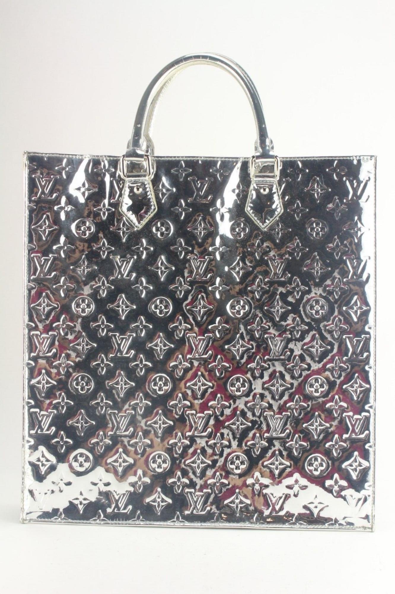 Women's Louis Vuitton Monogram Miroir Sac Plat Silver Tote 2LVS717K For Sale