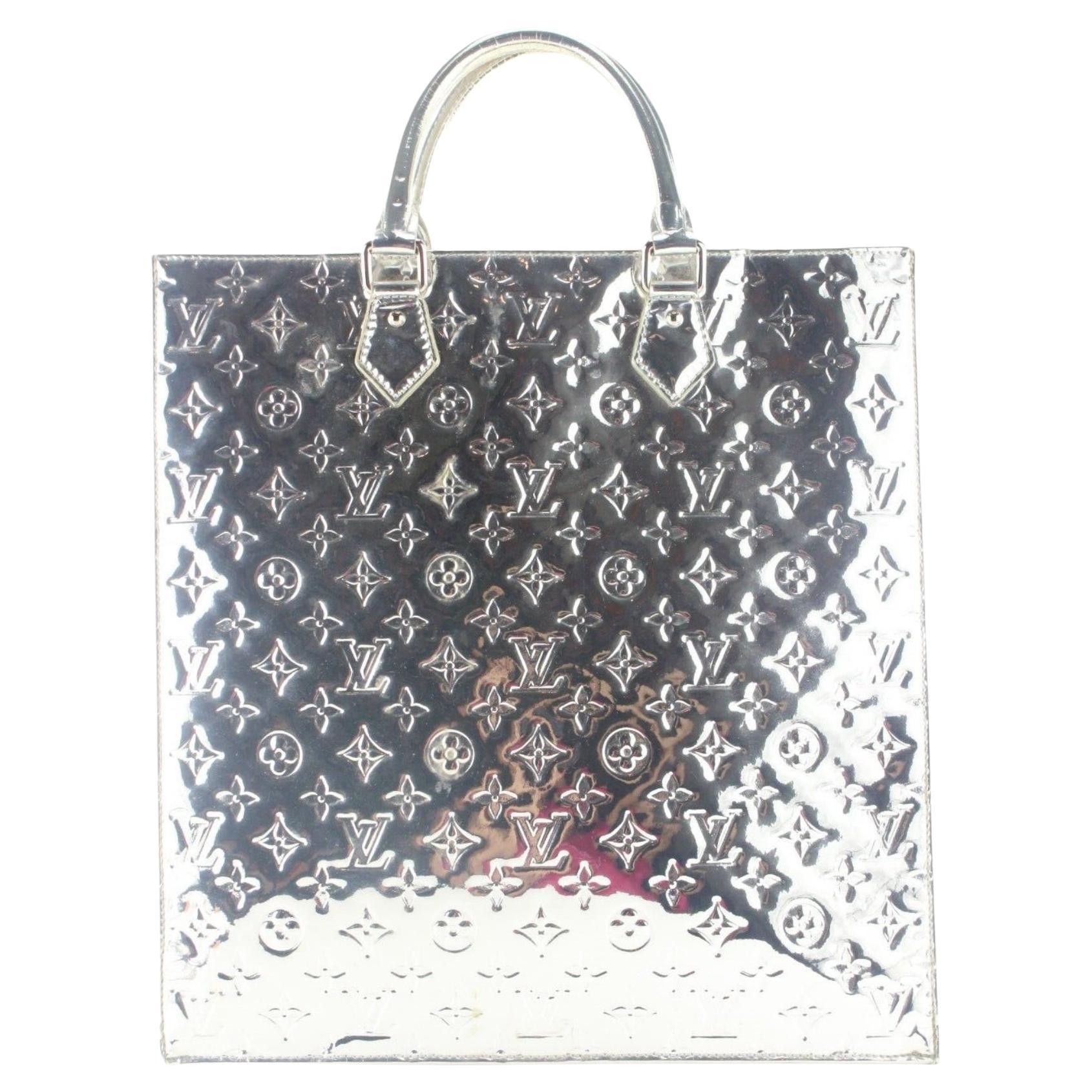 Louis Vuitton Monogram Miroir Sac Plat Silver Tote 2LVS717K For Sale