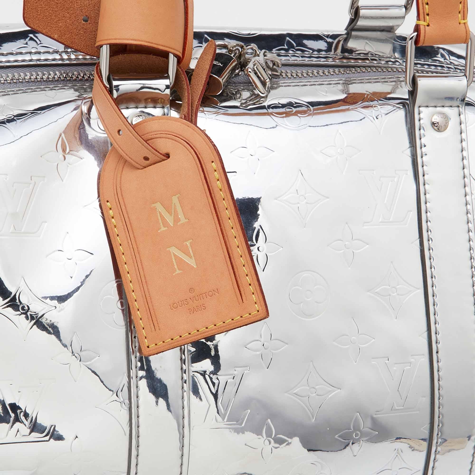 Louis Vuitton Monogram Mirror Keepall Bandouliere 50 Bag For Sale 2