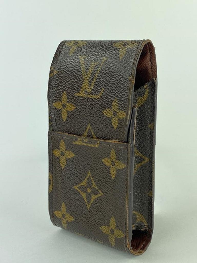 100% Authentic Louis Vuitton Black Monogram Phone Case Holder Made In Spain