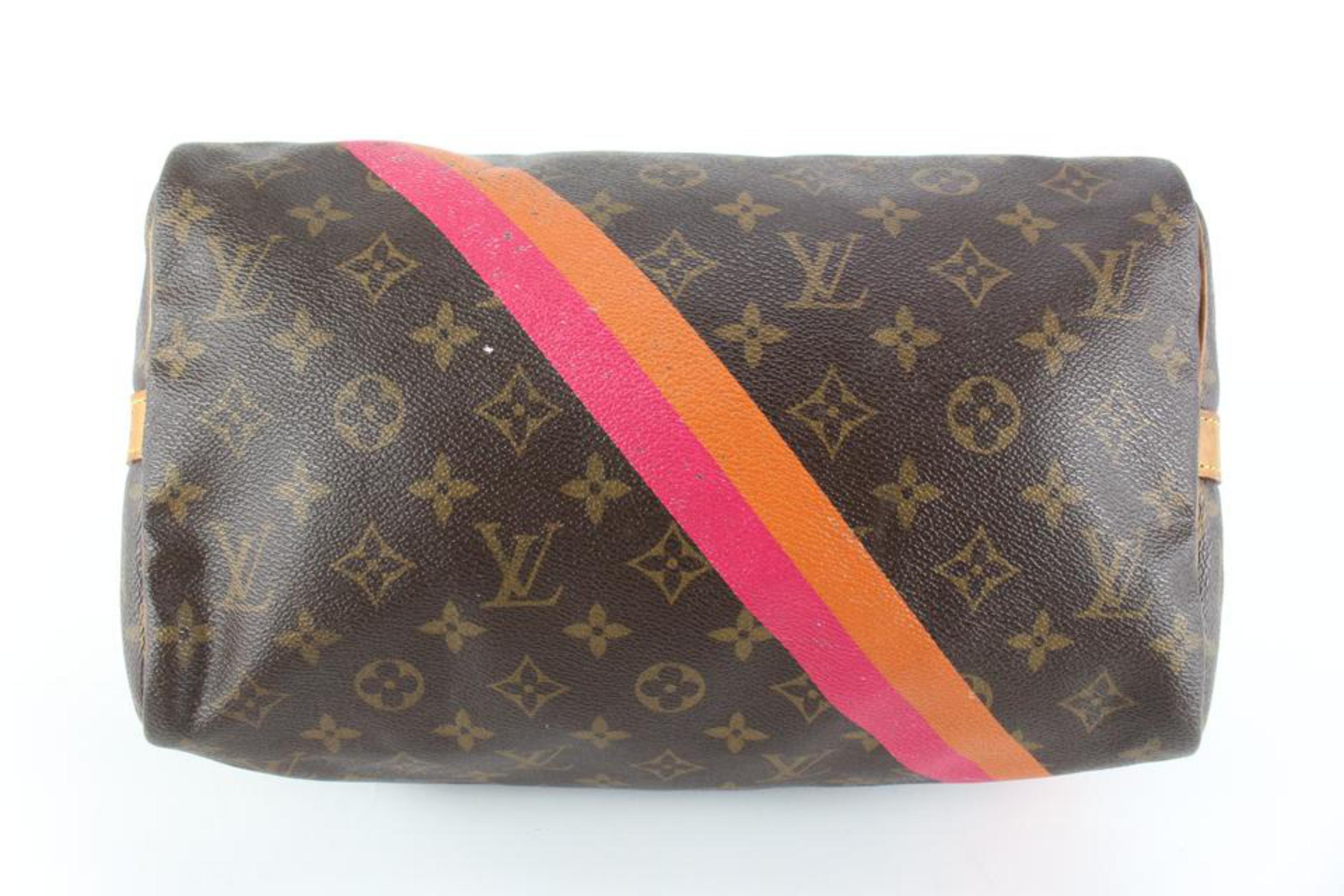 Brown Louis Vuitton Monogram Mon Speed Bandouliere 25 with Strap 9lz526s For Sale