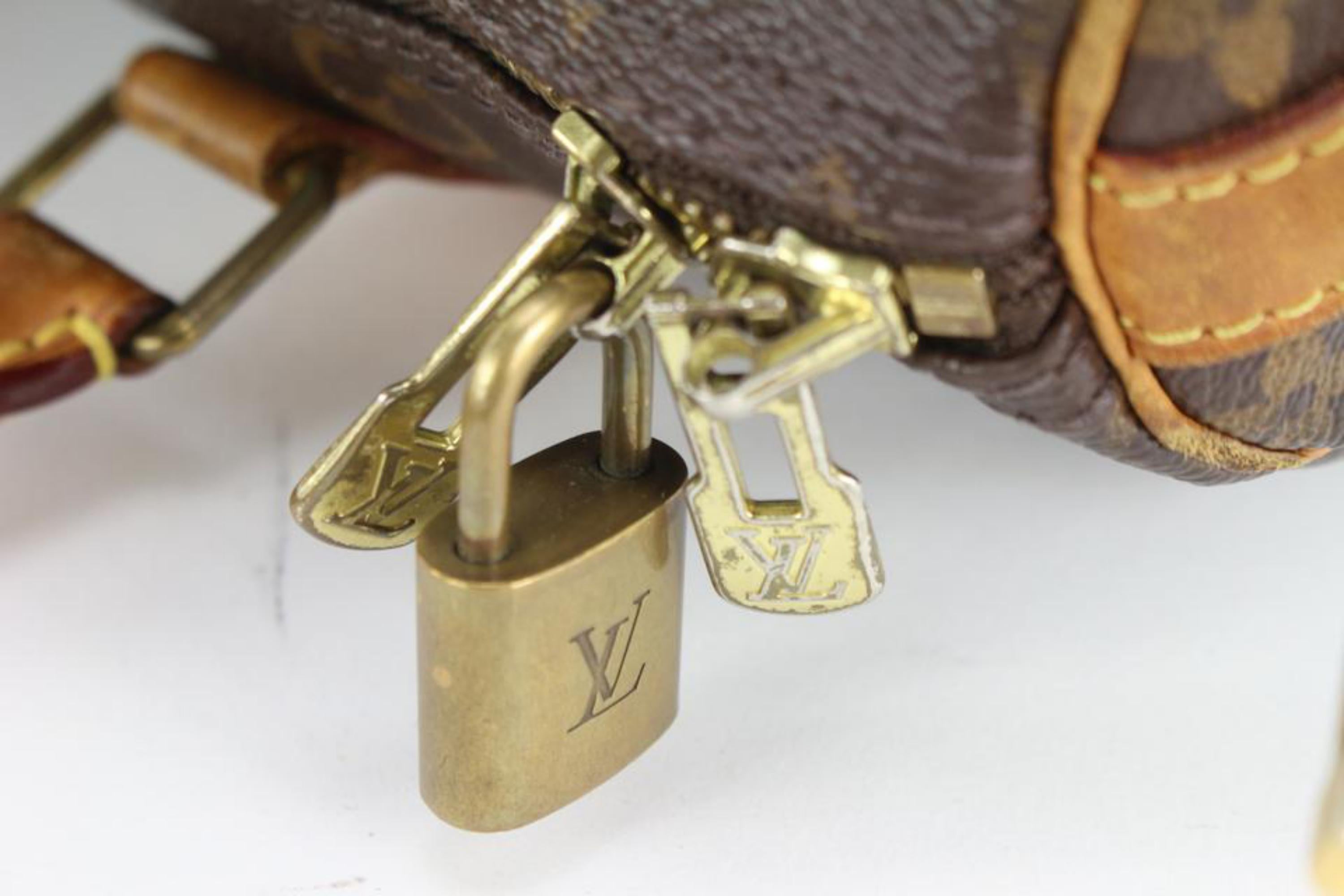 Louis Vuitton Monogram Mon Speed Bandouliere 25 with Strap 9lz526s In Fair Condition For Sale In Dix hills, NY