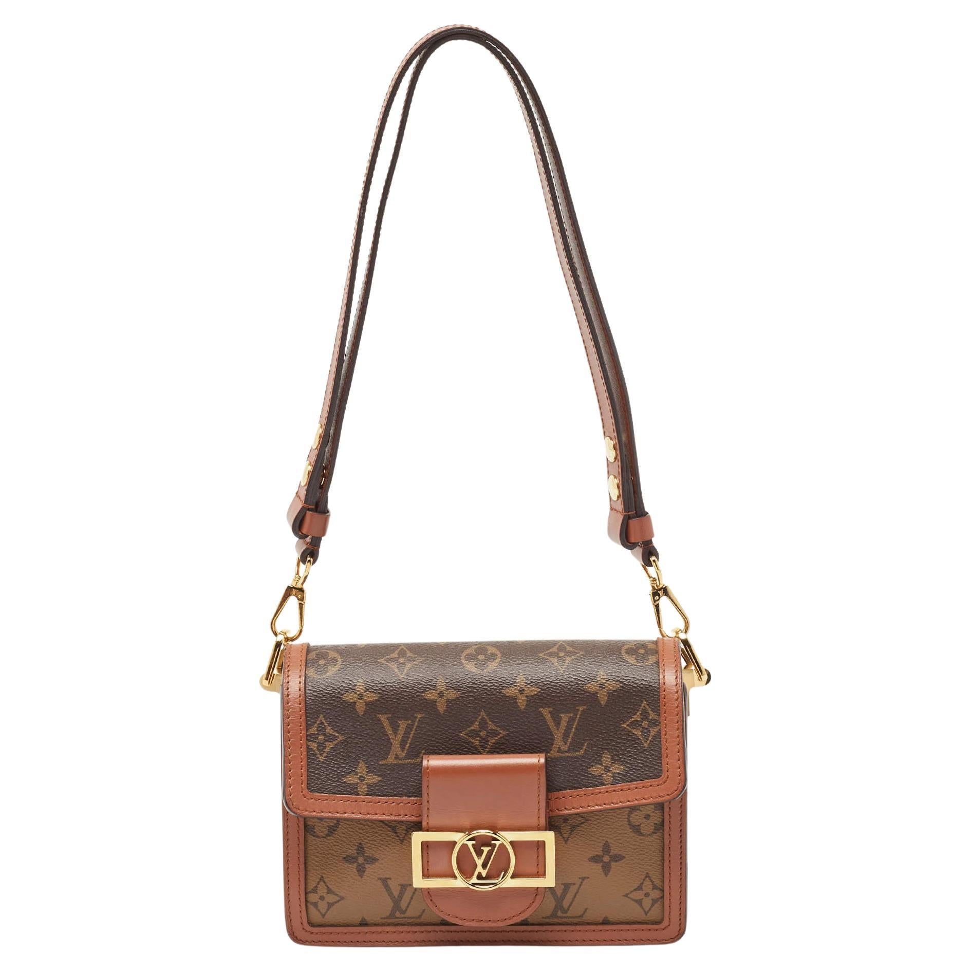 Louis Vuitton Monogramm/Monogramm Reverse Segeltuch Dauphine Mini Tasche im Angebot