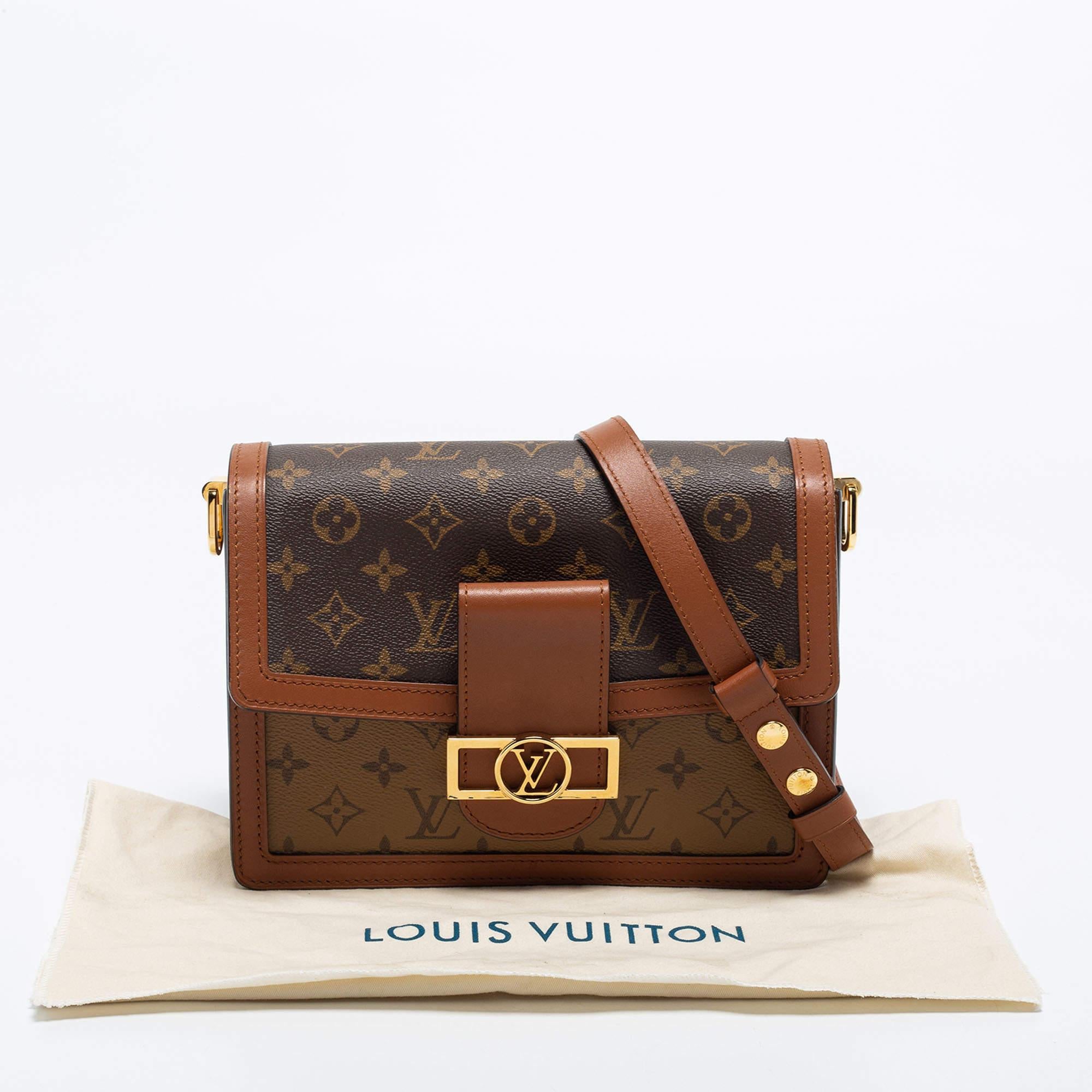 Louis Vuitton Monogram/Monogram Reverse Canvas Dauphine MM Bag 6