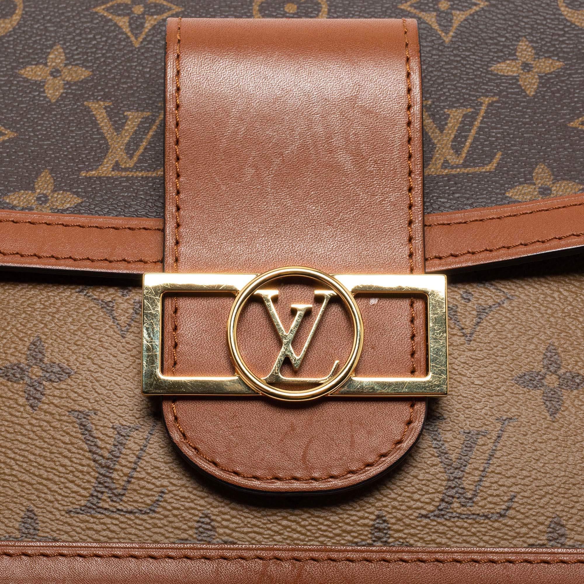 Women's Louis Vuitton Monogram/Monogram Reverse Canvas Dauphine MM Bag