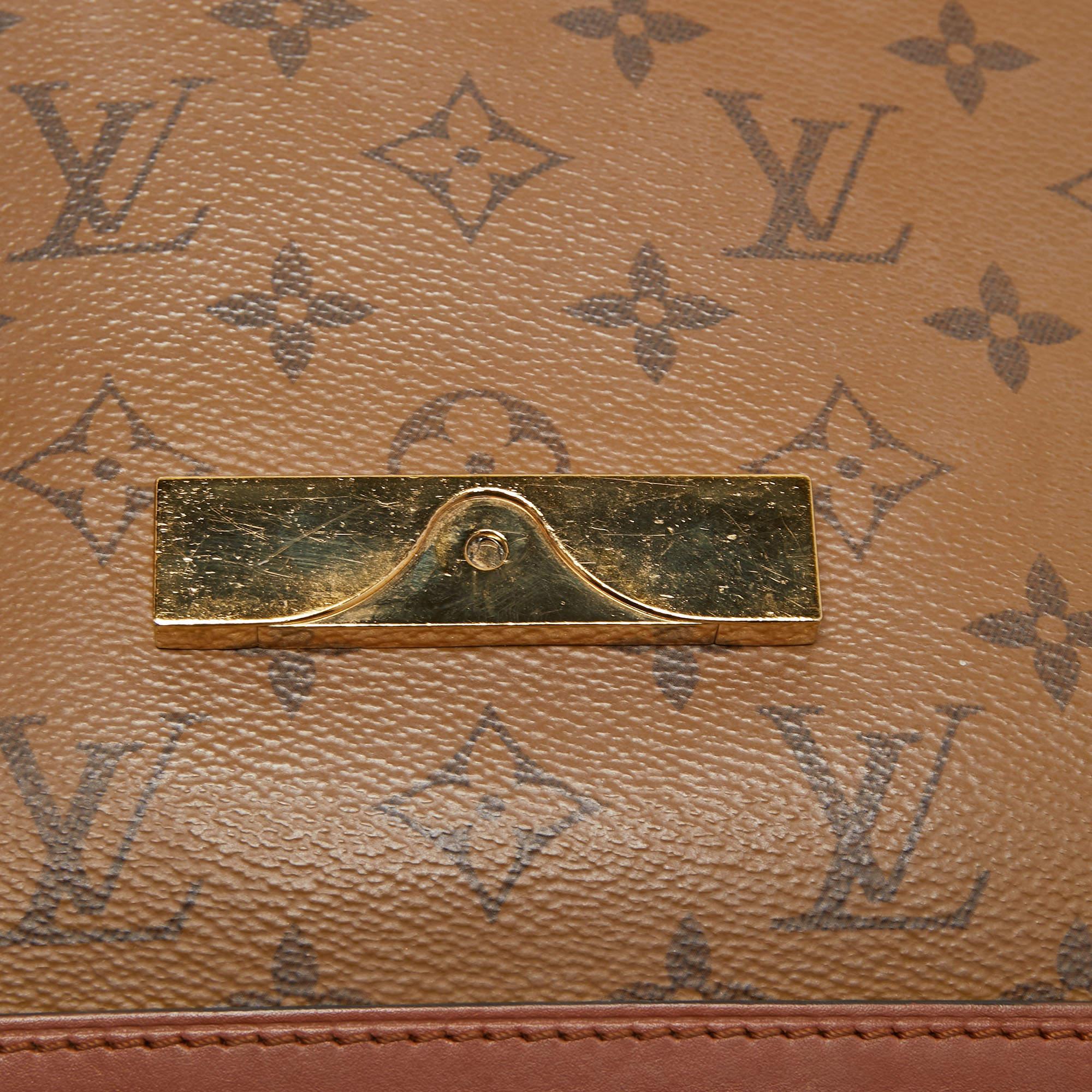 Women's Louis Vuitton Monogram/Monogram Reverse Canvas Dauphine MM Bag
