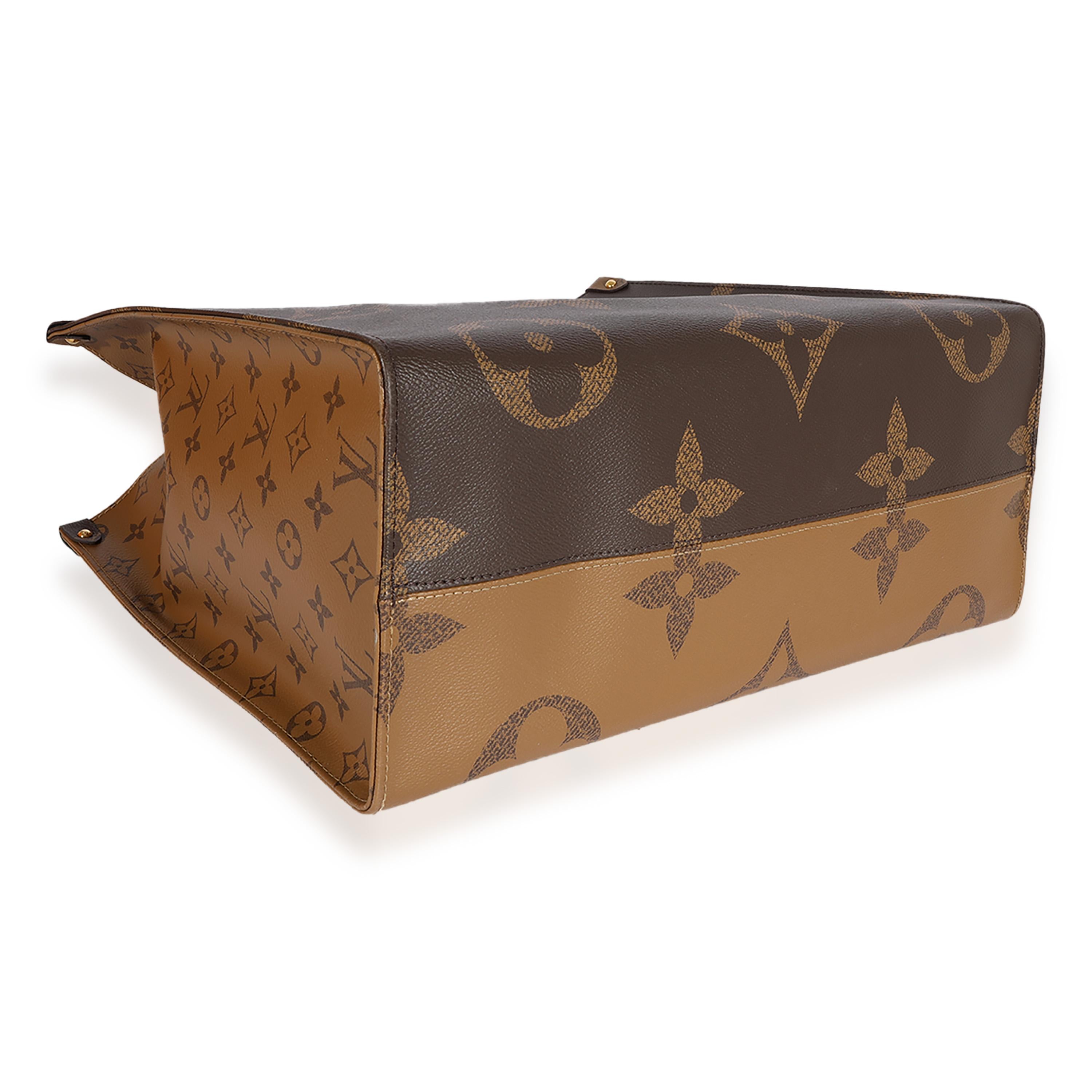 Titel der Auflistung: Louis Vuitton Monogram & Monogram Reverse Canvas Onthego GM
SKU: 124957
MSRP: 3250.00
Zustand: Gebraucht 
Zustand der Handtasche: Sehr gut
Bemerkungen zum Zustand: Sehr guter Zustand. Mäßige Abnutzung an den Ecken. Geplatzte