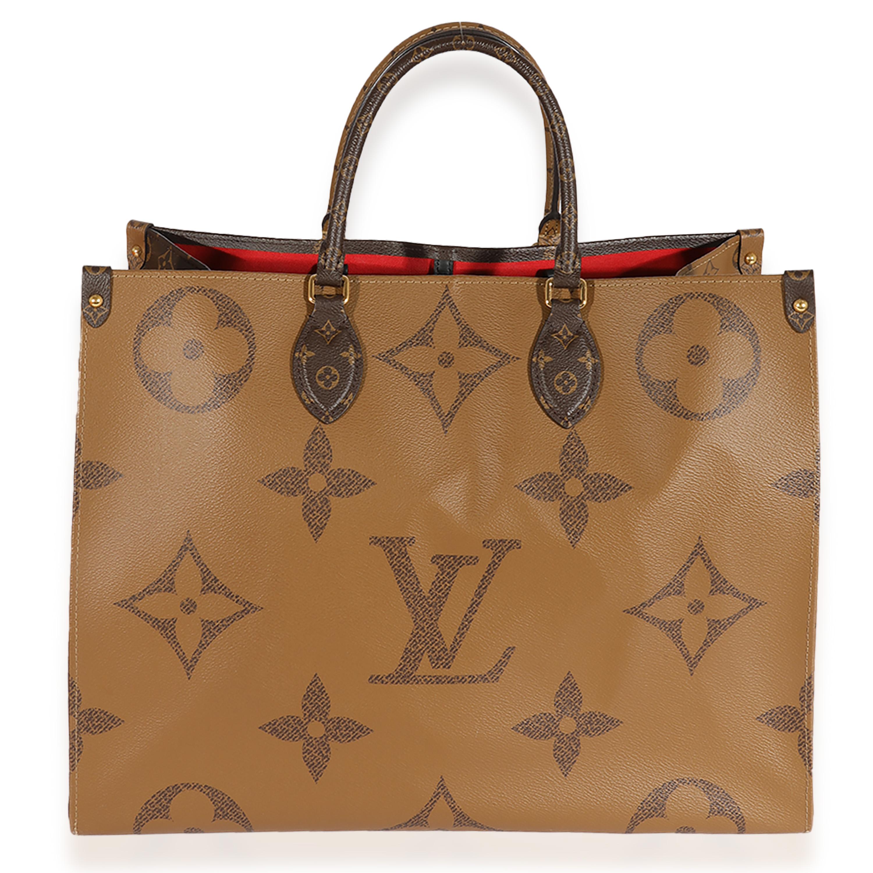 Nero Louis Vuitton Monogram e Monogram Reverse Canvas Onthego GM in vendita