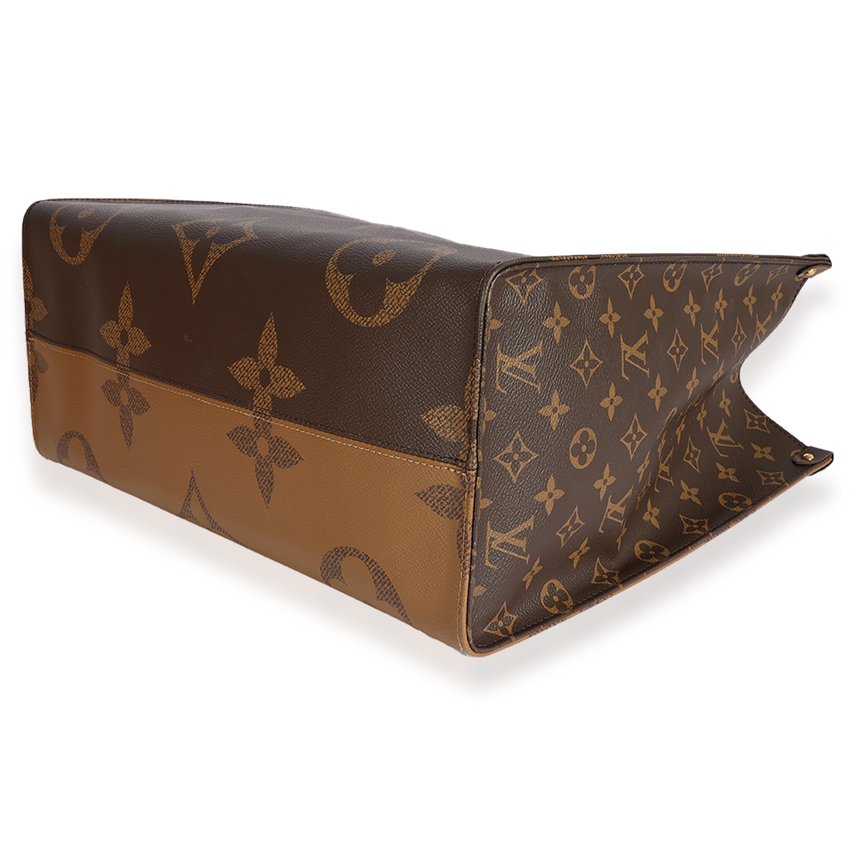 Louis Vuitton Monogram & Monogram Reverse Canvas Onthego GM In Excellent Condition For Sale In New York, NY