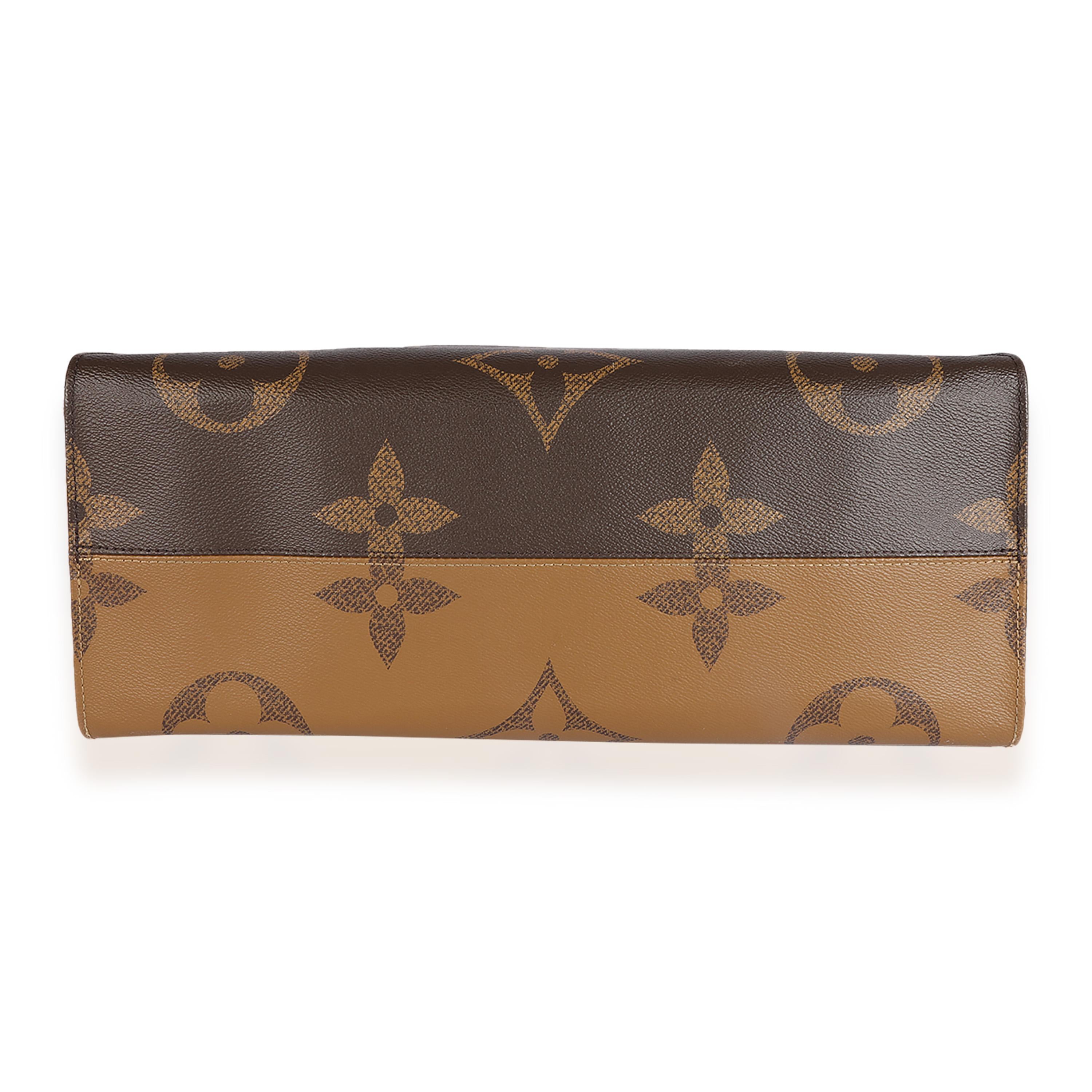 Louis Vuitton Monogram e Monogram Reverse Canvas Onthego GM in vendita 3