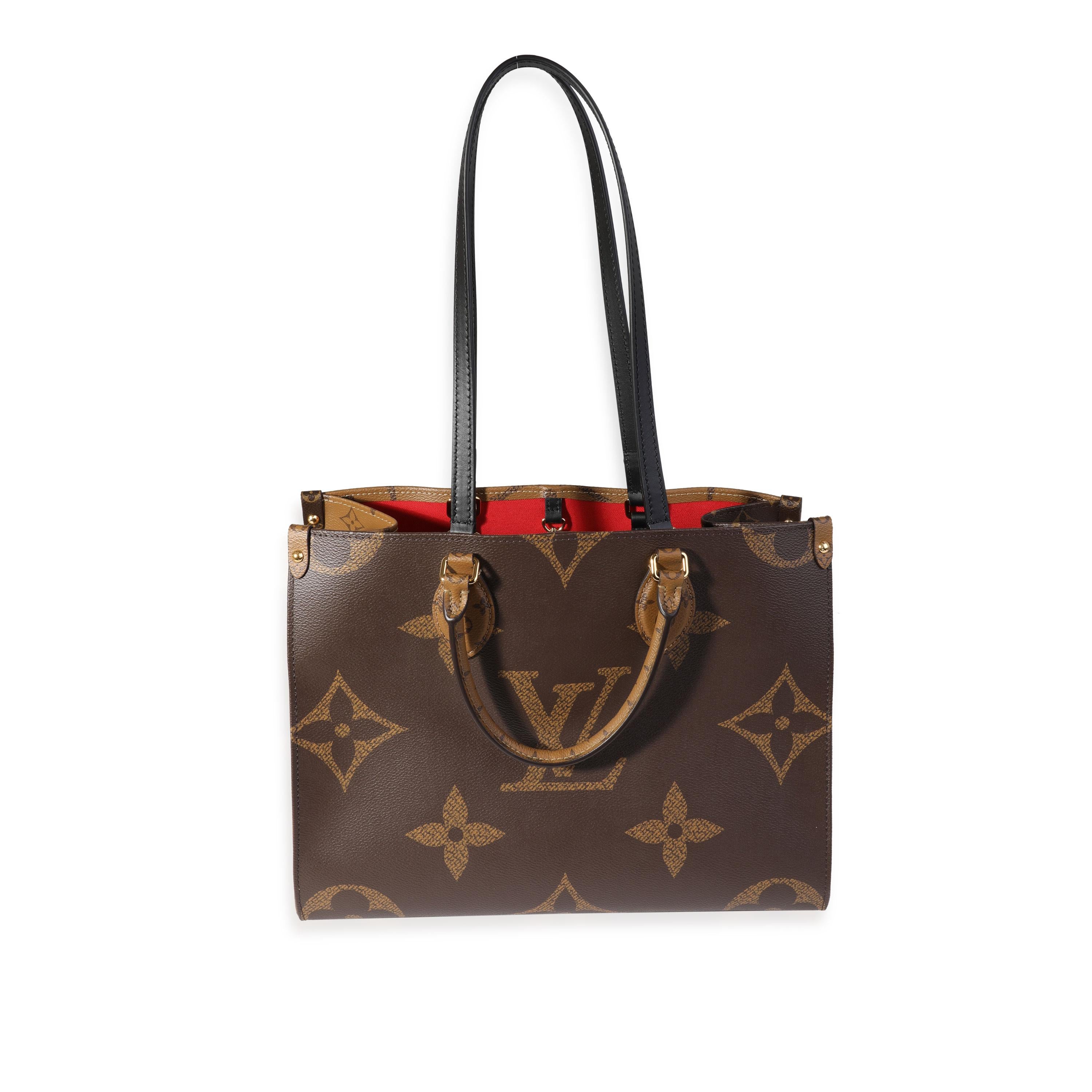 Listing Title: Louis Vuitton Monogram & Monogram Reverse Canvas Onthego MM
SKU: 121443
MSRP: 3100.00
Condition: Pre-owned 
Handbag Condition: Excellent
Condition Comments: Excellent Condition. Minor scratching to hardware. No other visible signs of