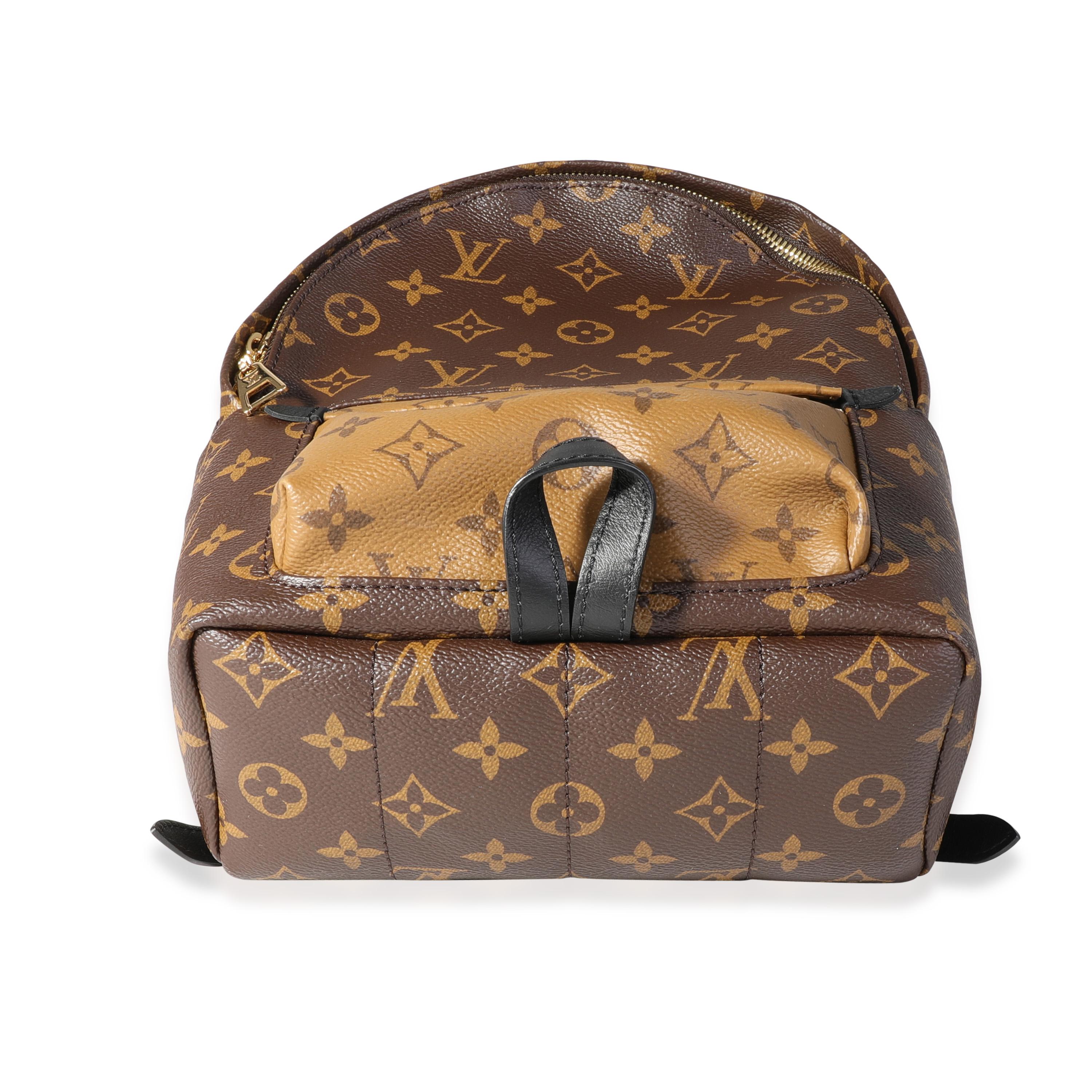 Louis Vuitton Monogram & Monogram Reverse Canvas Palm Springs PM Backpack In Excellent Condition In New York, NY