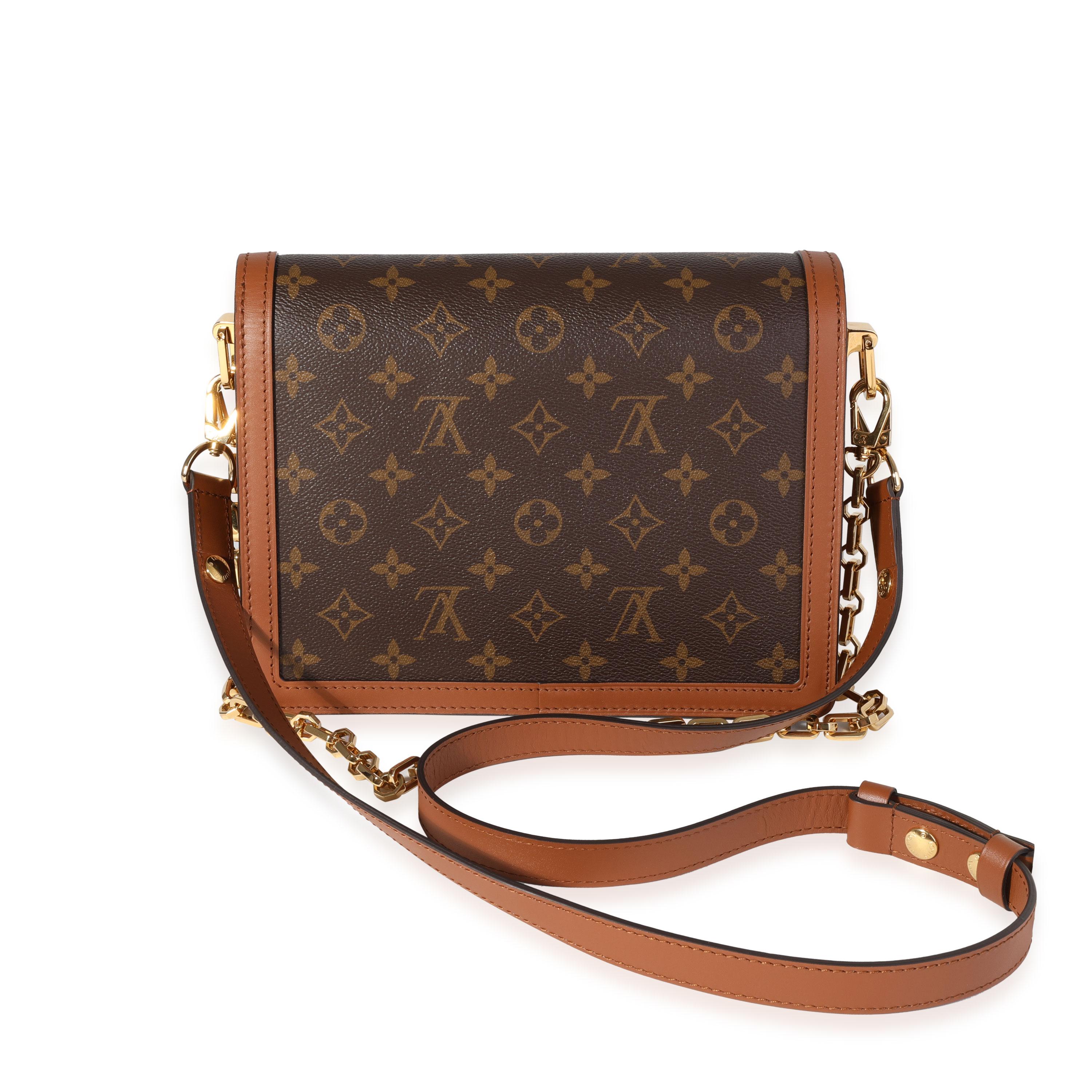 Dauphine MM mit Monogramm und Monogramm auf der Rückseite von Louis Vuitton (Braun)