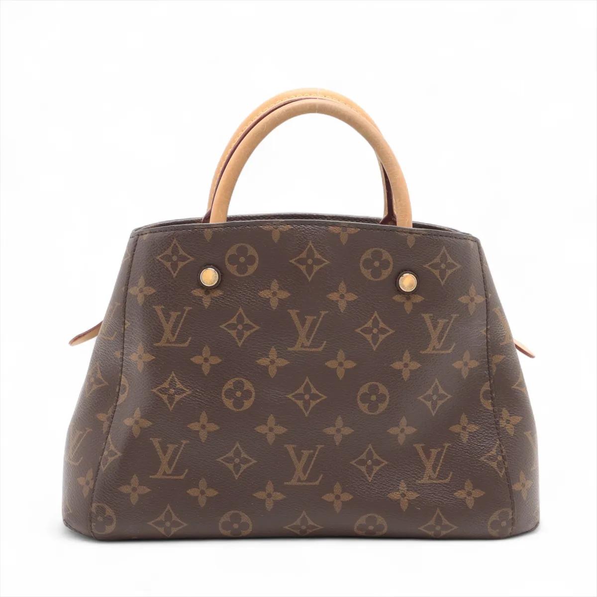 Noir *Louis Vuitton Monogram Montaigne BB Brown en vente