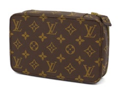 Louis Vuitton Monogram Monte Carlo Case Jewlerly Box 232952 Brown Canvas Clutch