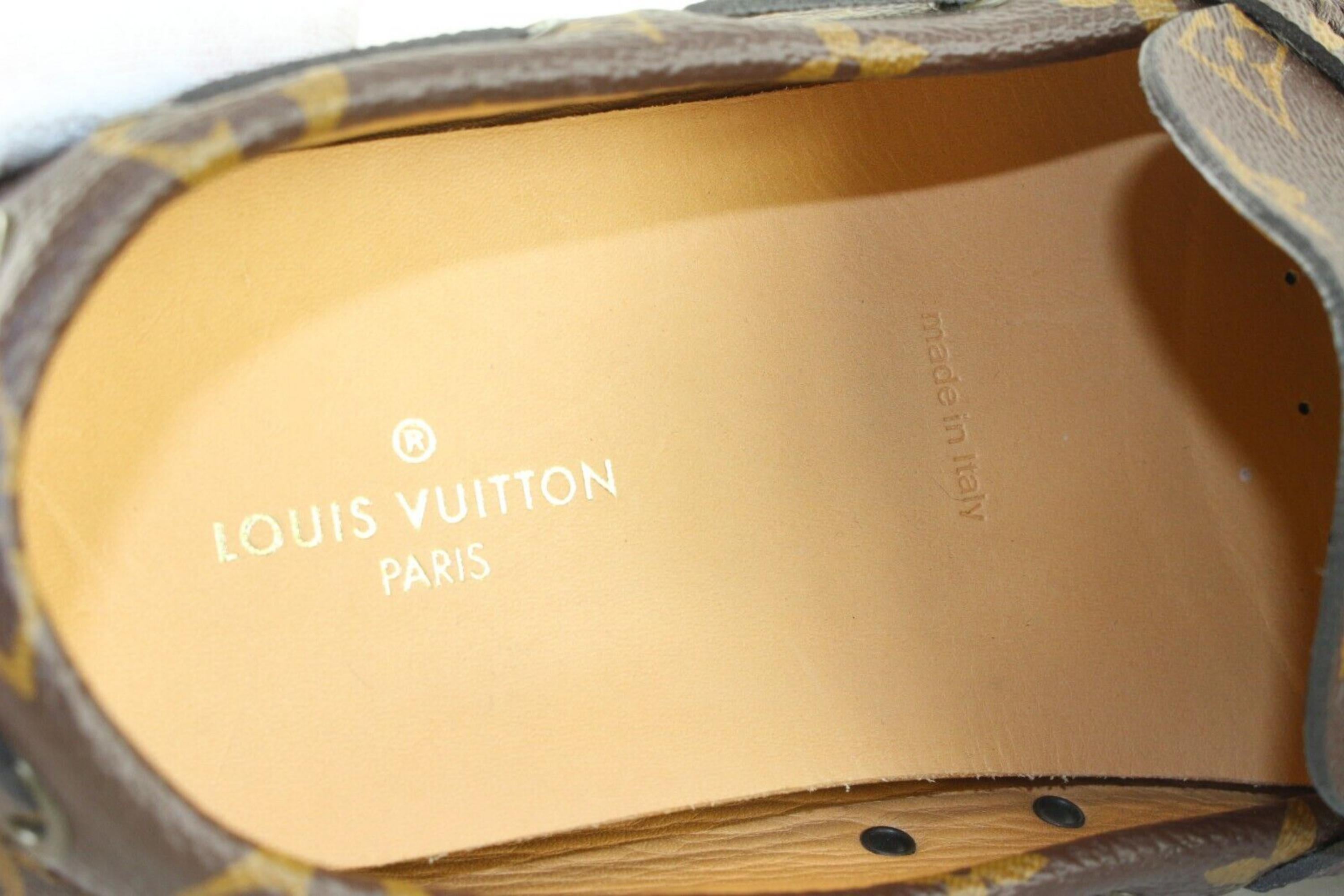  Louis Vuitton - Chaussures de conduite monogrammées Monte Carlo Moccasin 1LK0315 Pour hommes 