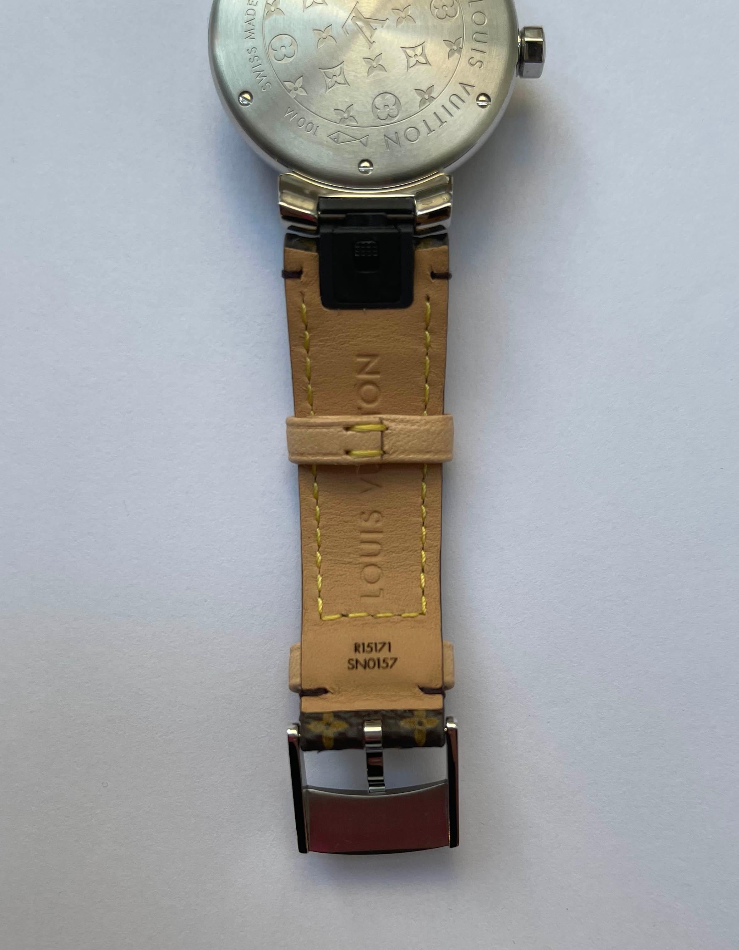 Louis Vuitton Monogram Montre Quartz Watch w/ Box & Guarantee rt. $2, 900 In Excellent Condition In New York, NY