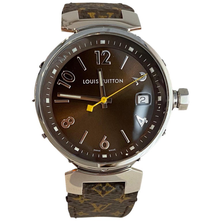 Louis Vuitton Monogram Montre Quartz Watch w/ Box and Guarantee rt. $2,900  at 1stDibs | louis vuitton quartz watch, cartier tank louis mens